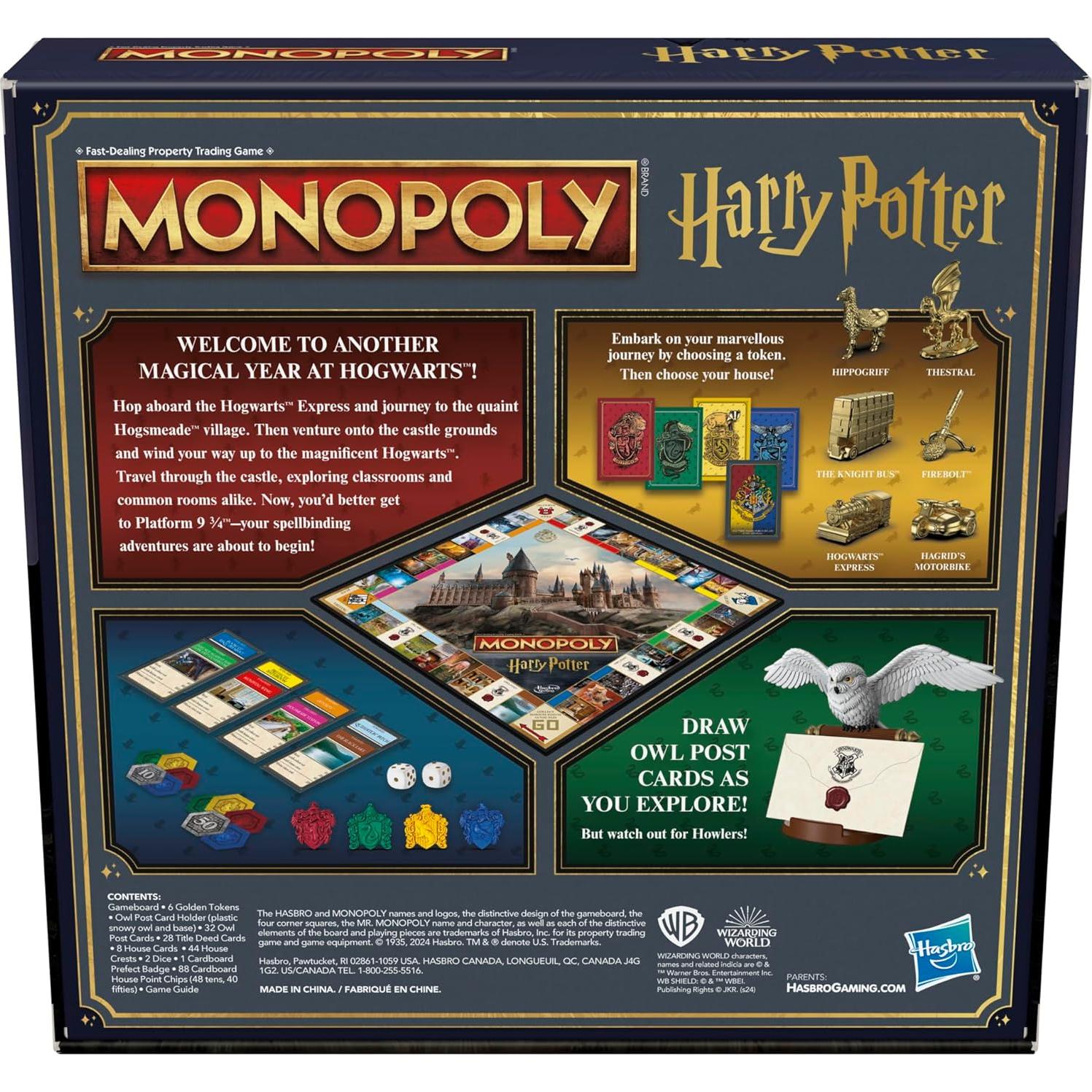 Monopoly Harry Potter Juego de Mesa Hasbro 2-6 Jugadores