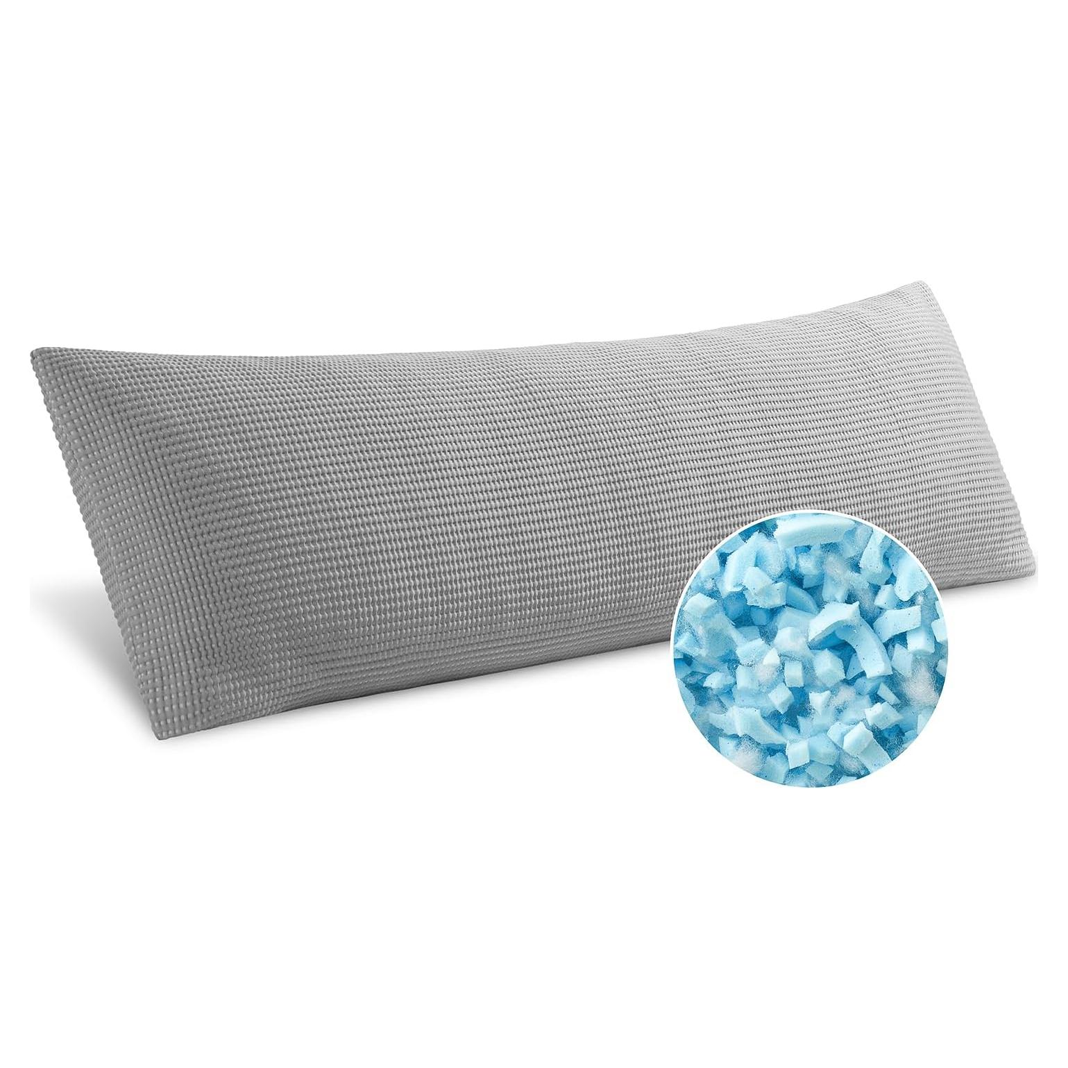 Almohada Corporal MIULEE 20x60 cm Espuma Viscoelástica Azul