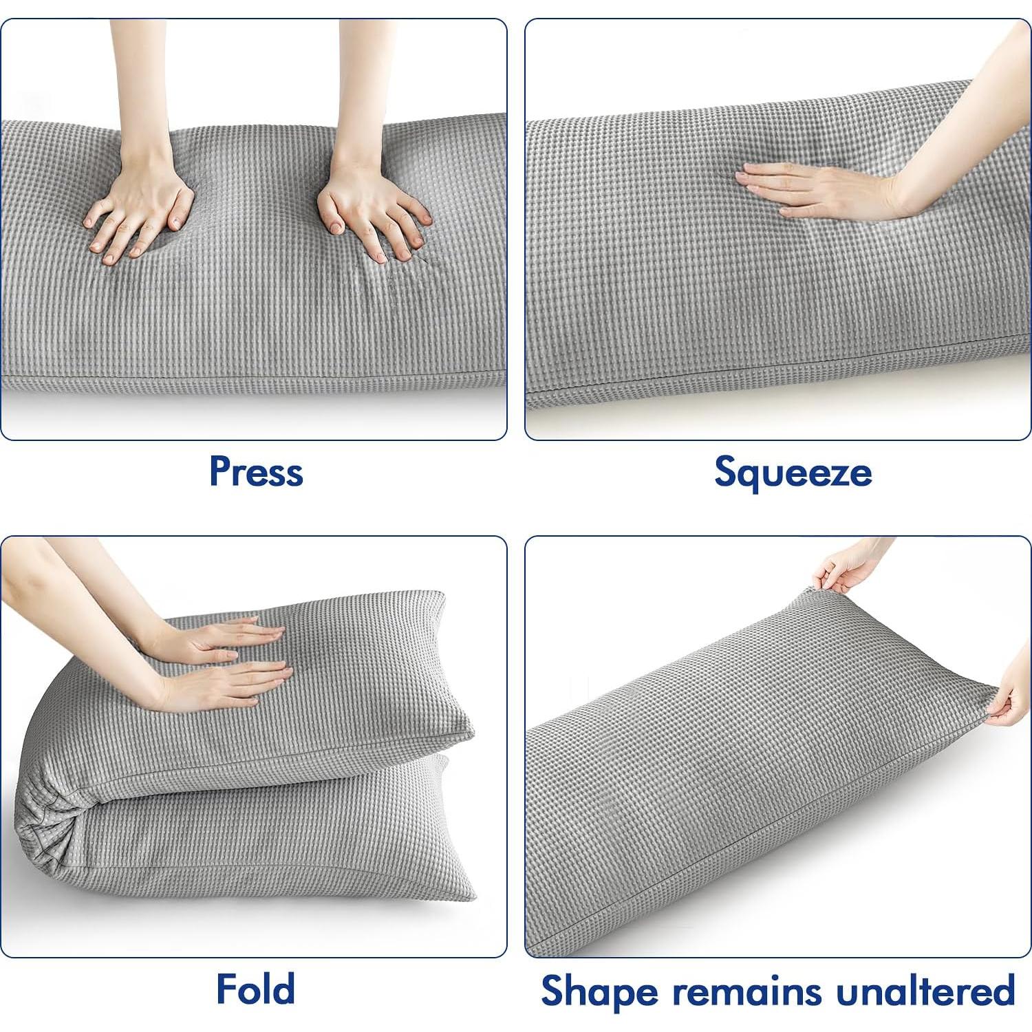 Almohada Corporal MIULEE 20x60 cm Espuma Viscoelástica Azul