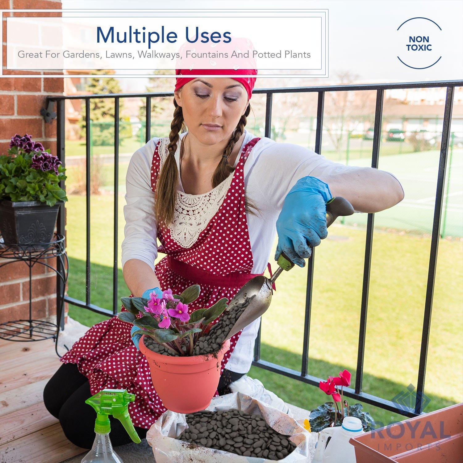 Piedras de Río Decorativas Royal Imports 2.27kg - Negro