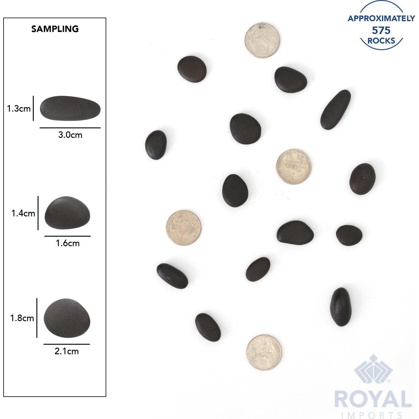 Piedras de Río Decorativas Royal Imports 2.27kg - Negro