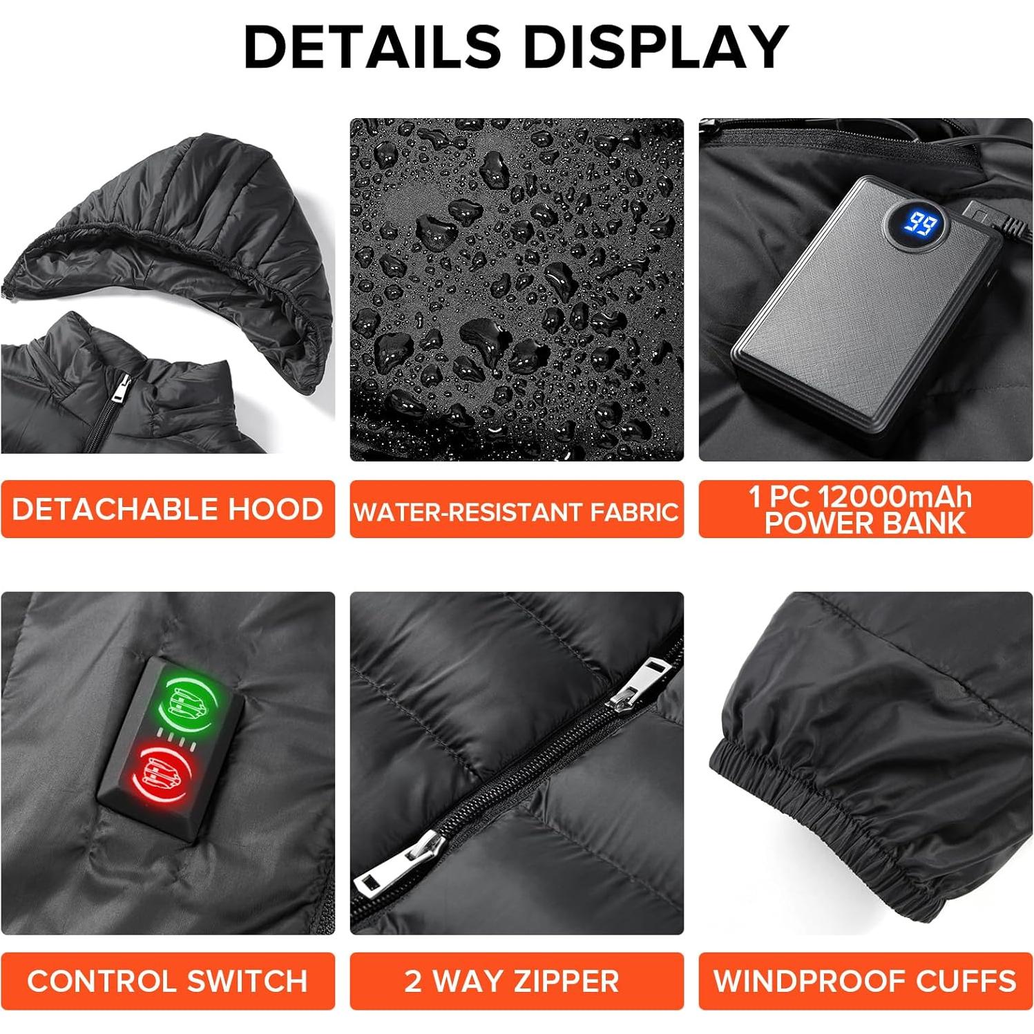 Chaqueta Térmica para Mujeres OAOA K112 12000mAh 4 Zonas Calor