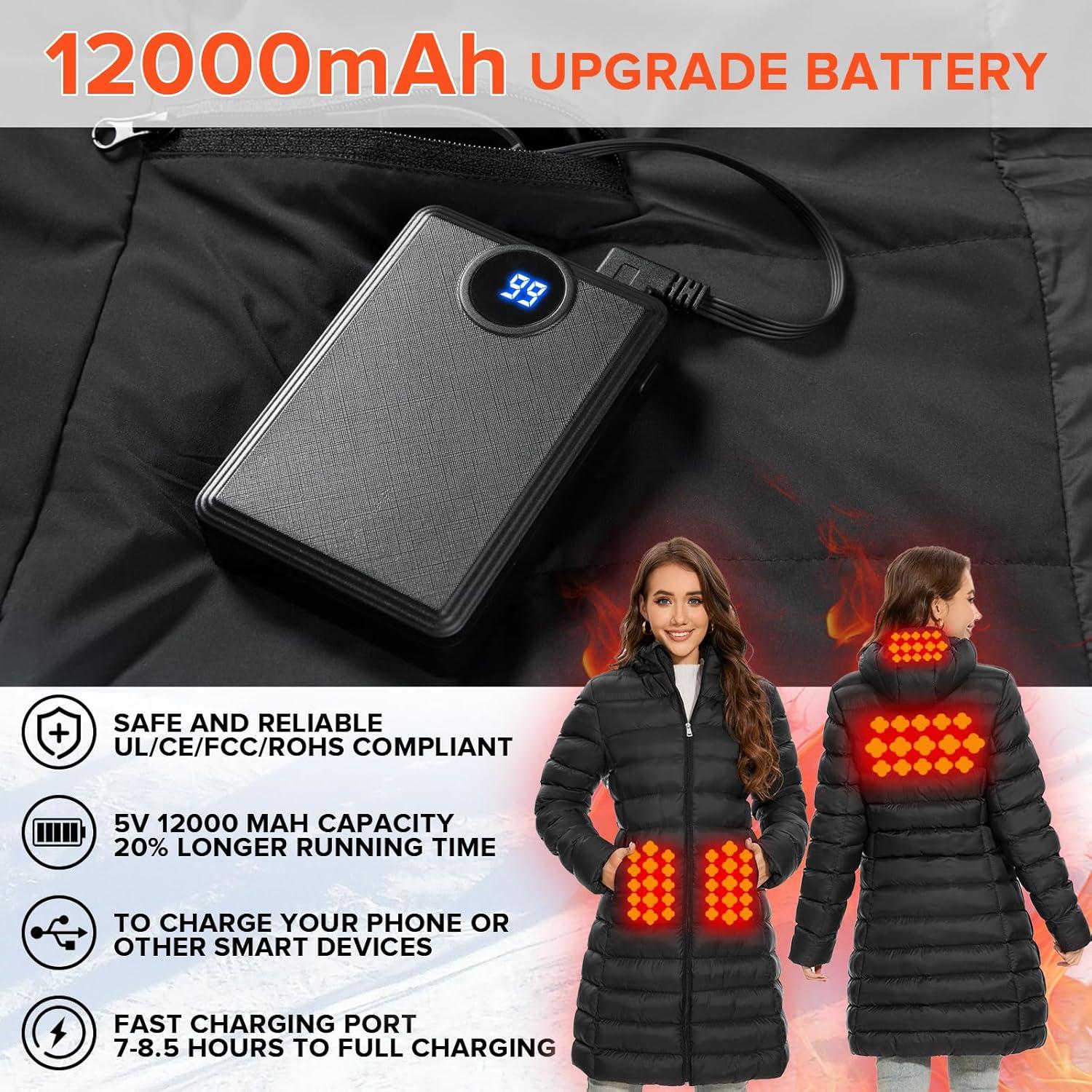 Chaqueta Térmica para Mujeres OAOA K112 12000mAh 4 Zonas Calor