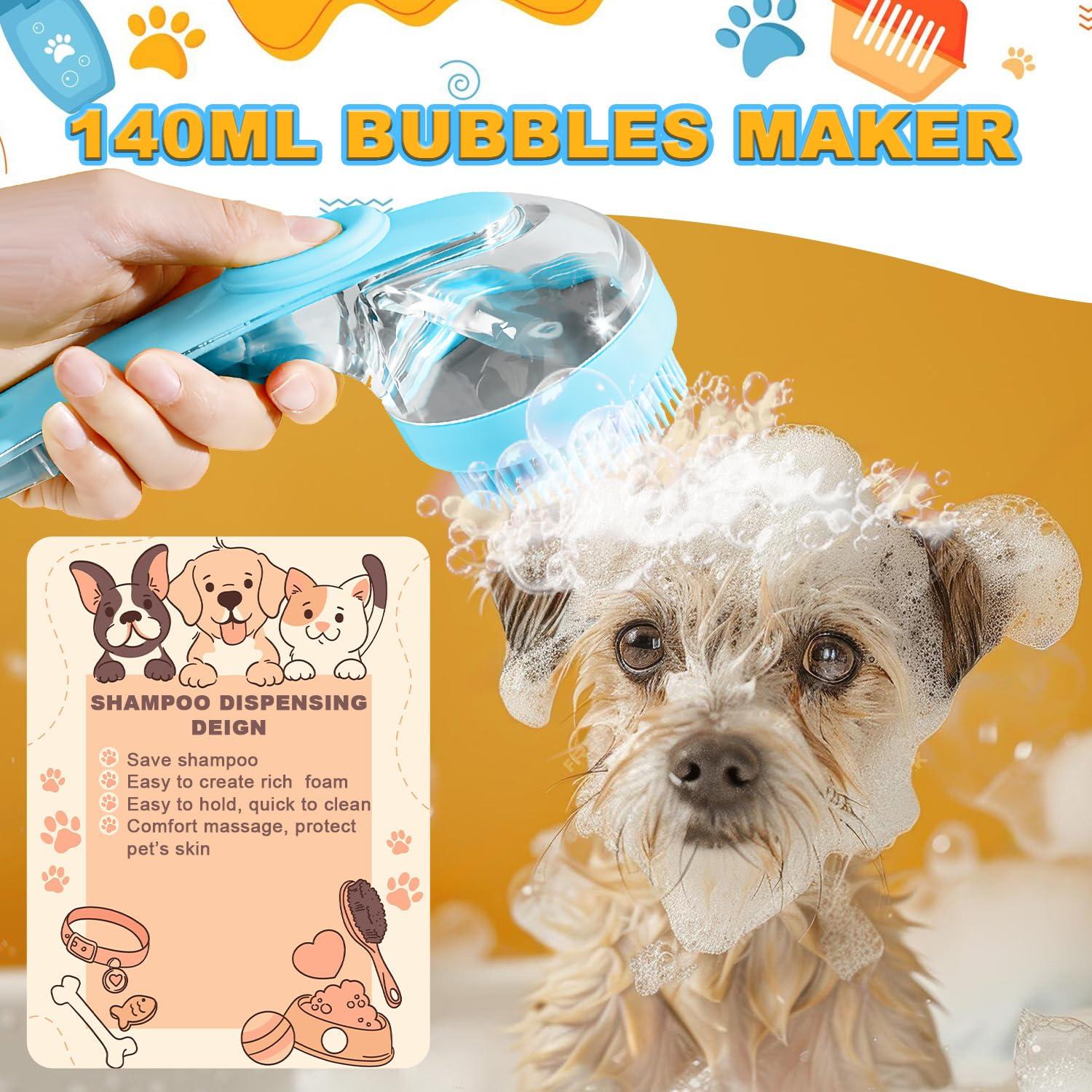 3 Piezas Cepillo de Baño para Perros Peehss - Azul