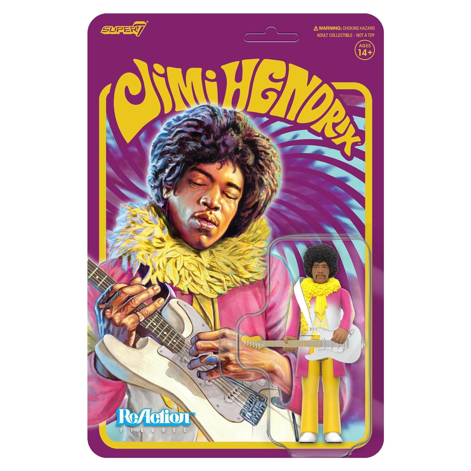 Figura de Acción Jimi Hendrix Super7 9.5 cm con Guitarra