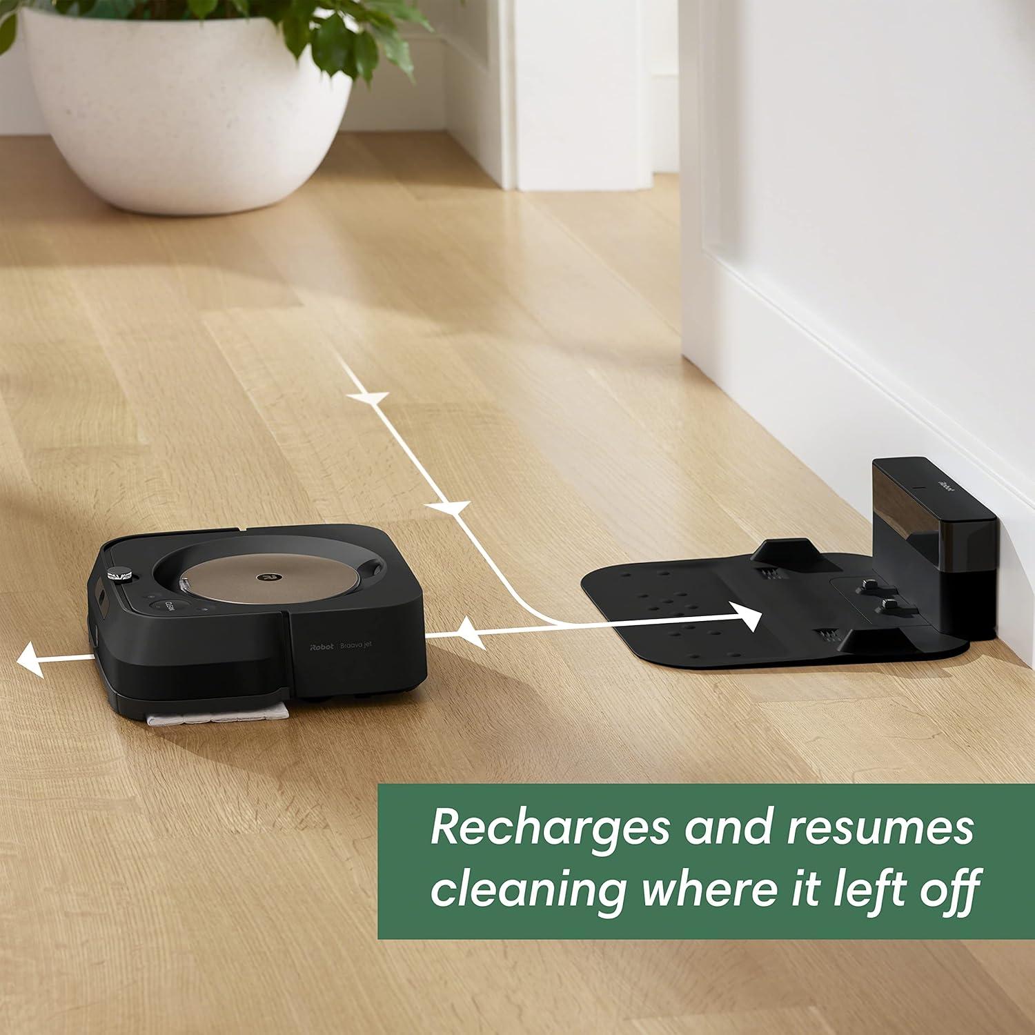 Robot Trapeador iRobot Braava Jet m6 - Mapeo Inteligente, Negro