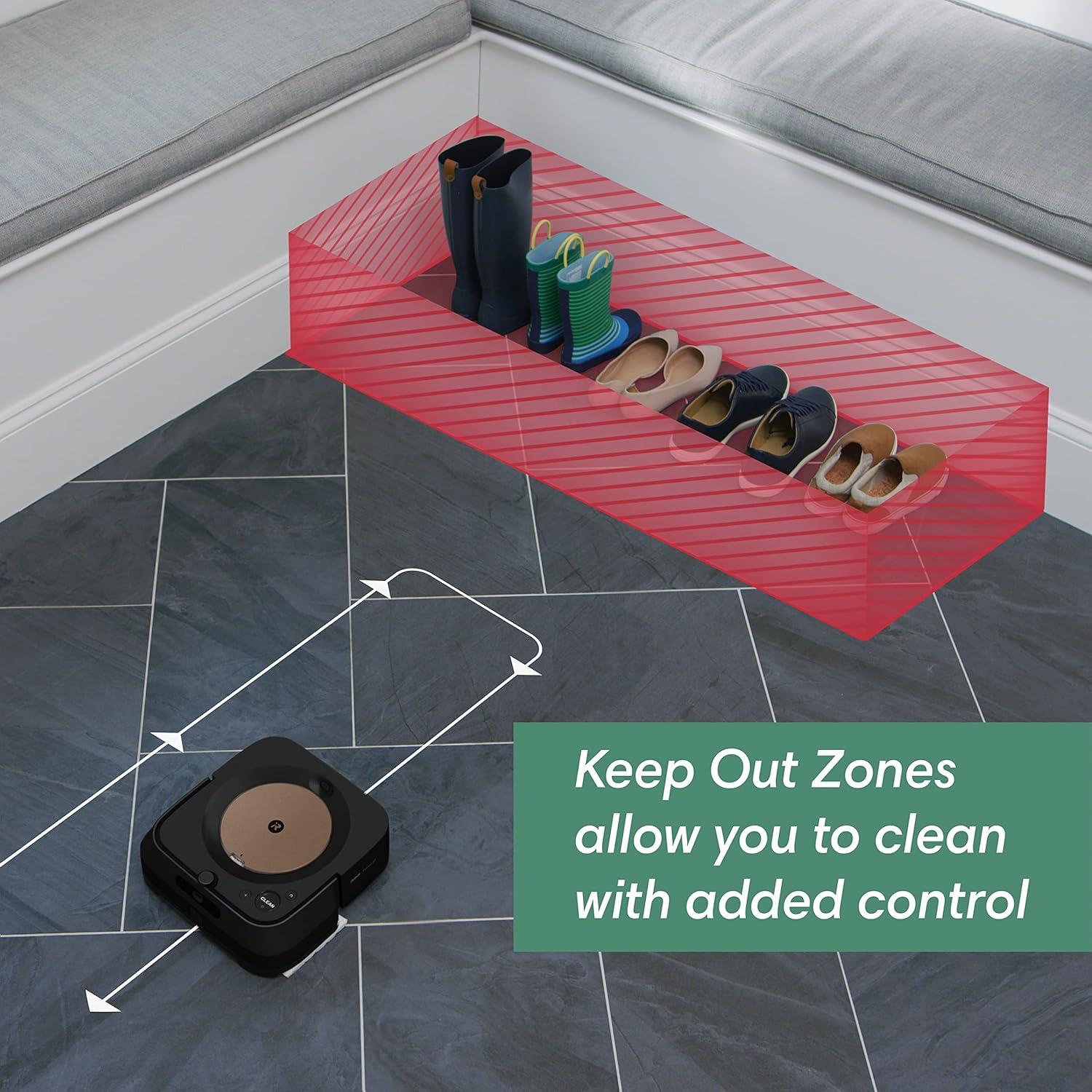 Robot Trapeador iRobot Braava Jet m6 - Mapeo Inteligente, Negro