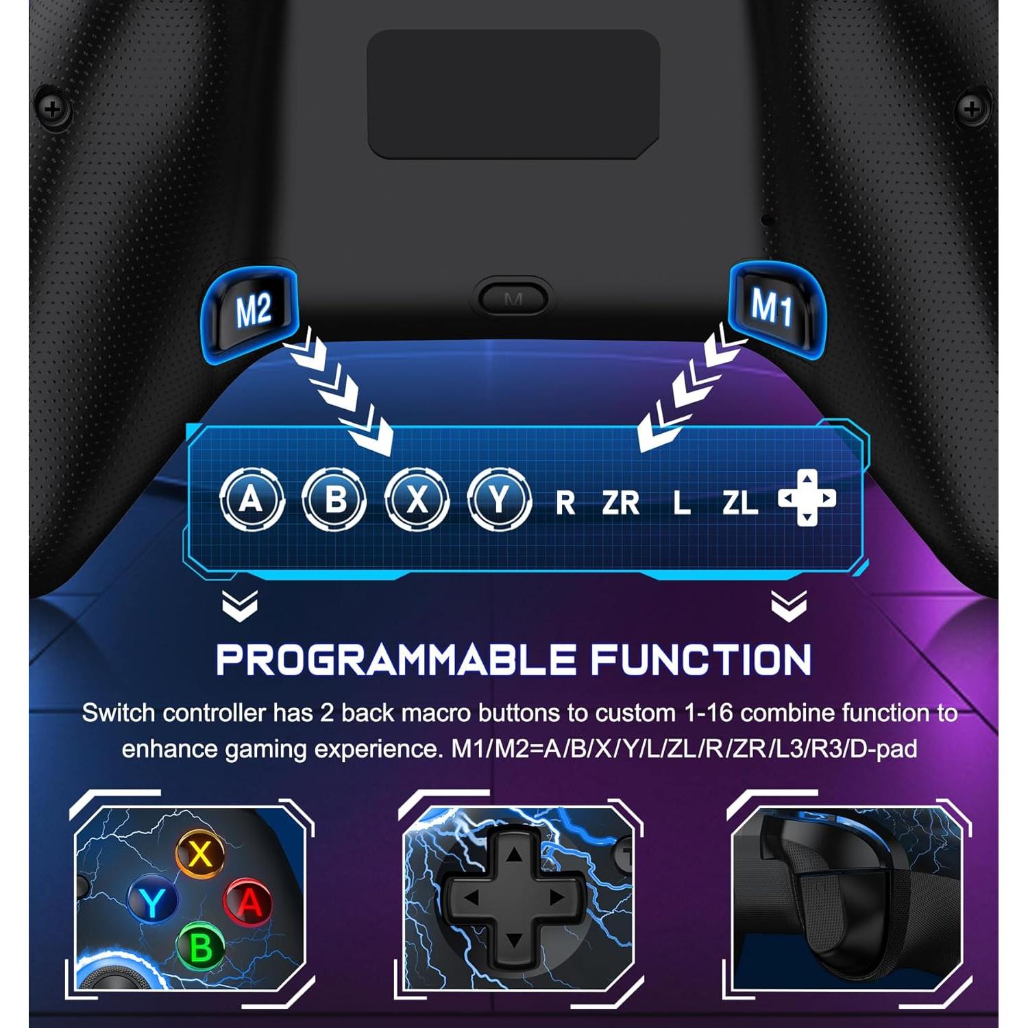 Controlador Inalámbrico NinjaPlusOX Pro para Nintendo Switch