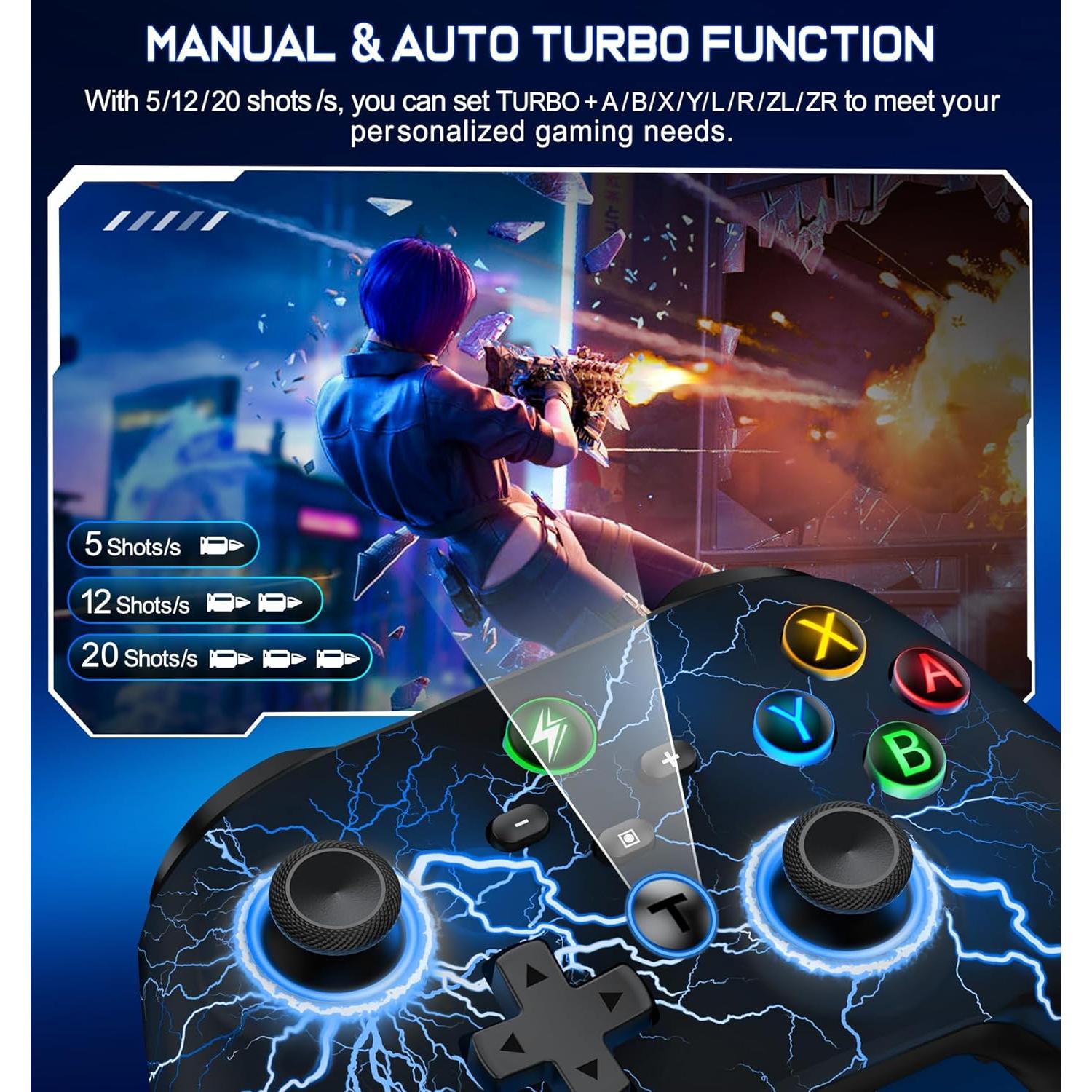 Controlador Inalámbrico NinjaPlusOX Pro para Nintendo Switch