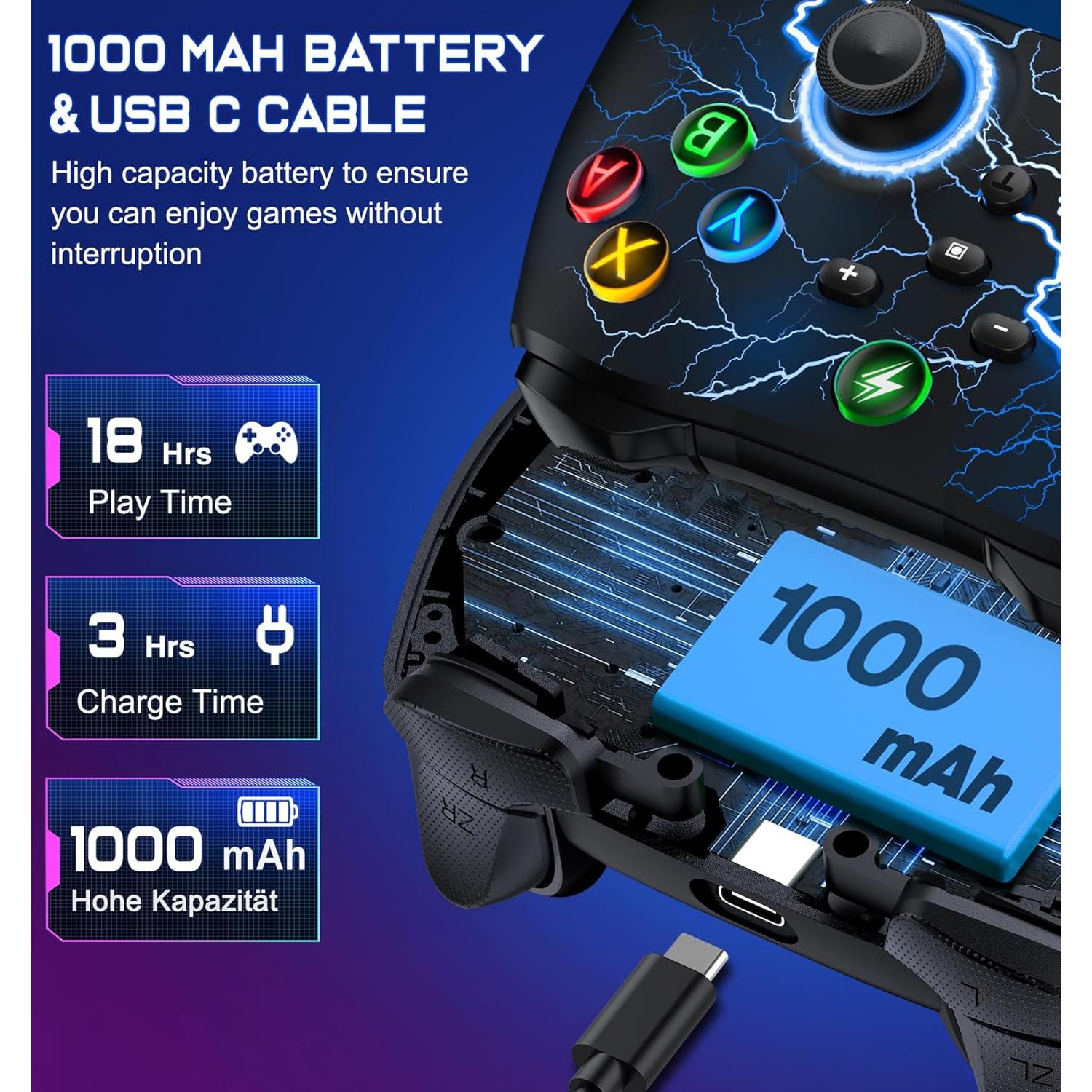 Controlador Inalámbrico NinjaPlusOX Pro para Nintendo Switch