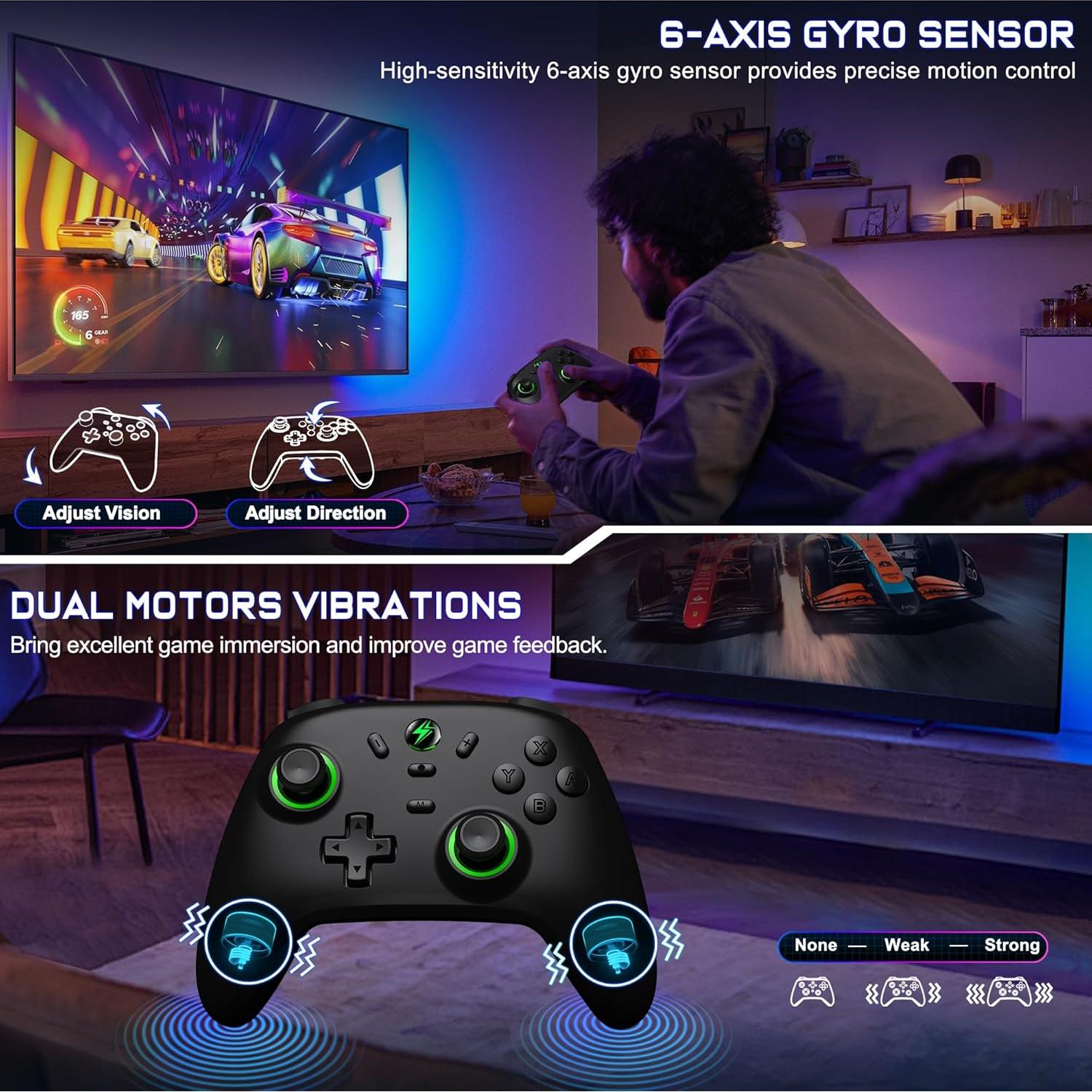 Controlador Inalámbrico NinjaPlusOX para Nintendo Switch Pro