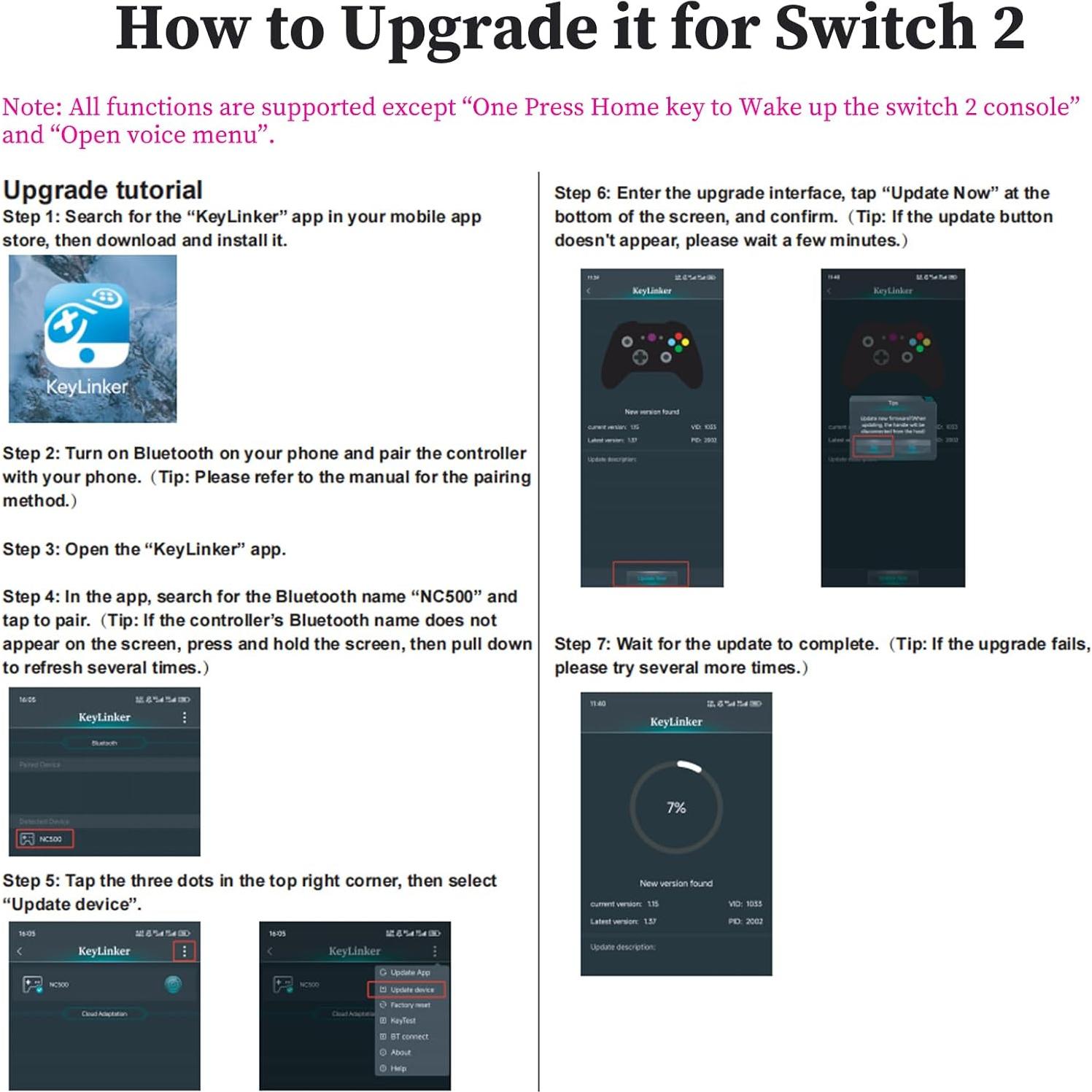 Controlador Inalámbrico NinjaPlusOX para Nintendo Switch Pro