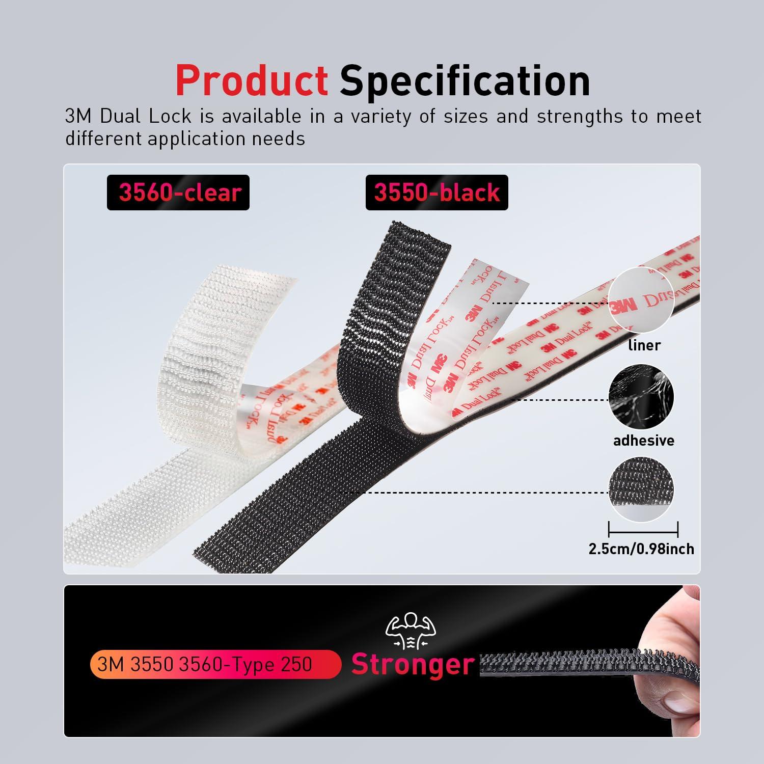 Cierre Doble Reutilizable 3M SJ3560 2.54cm x 2.29m