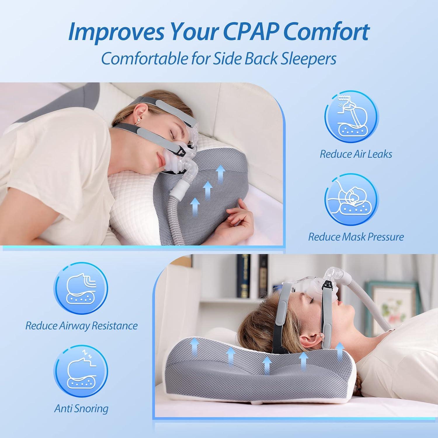 Almohada CPAP HOMCA Ergonomica para Dormir Lado y Espalda