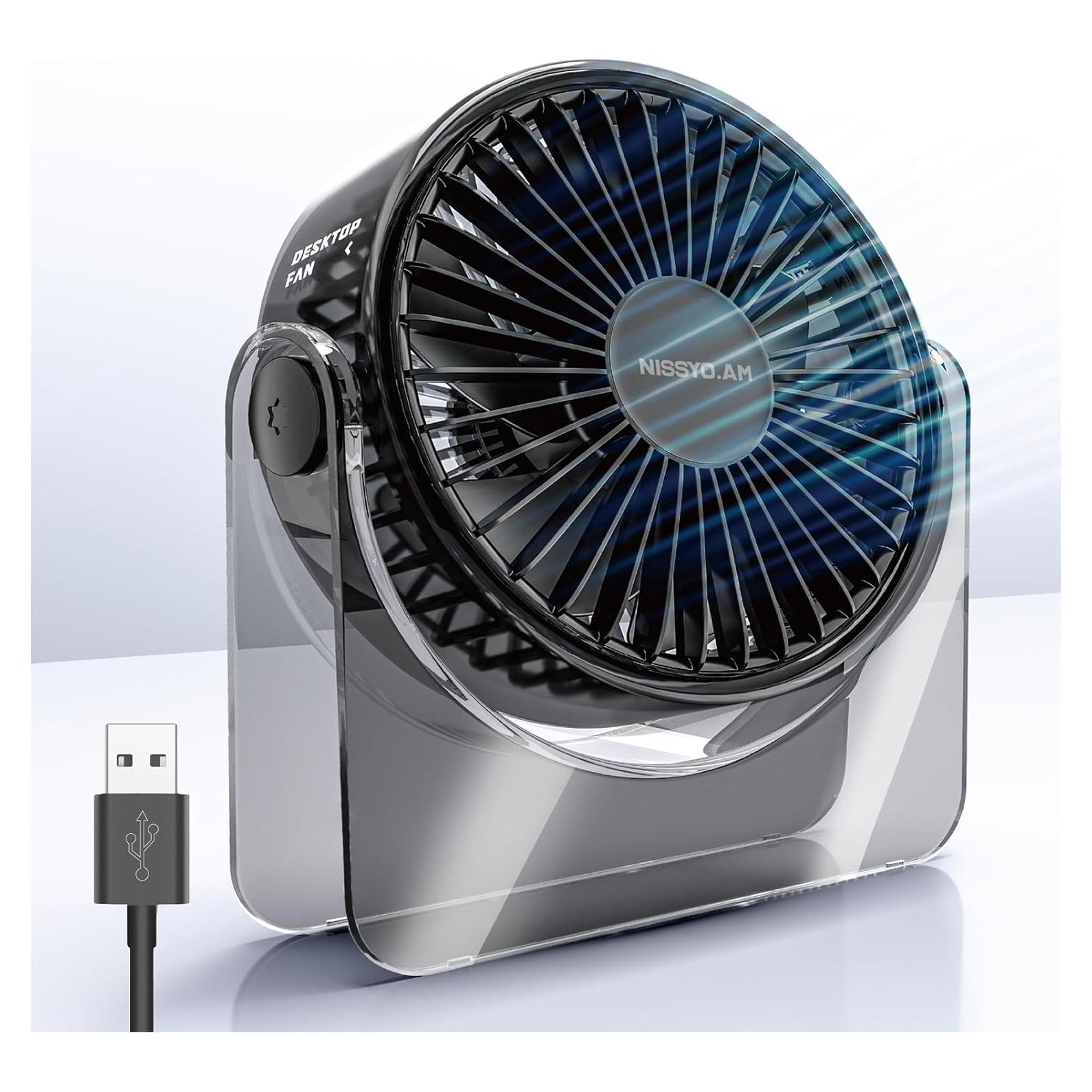 Ventilador de Escritorio USB NISSYO.AM 15.24 cm 3 Velocidades Silencioso