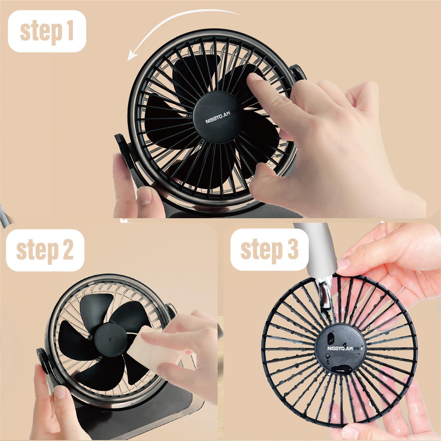 Ventilador de Escritorio USB NISSYO.AM 15.24 cm 3 Velocidades Silencioso