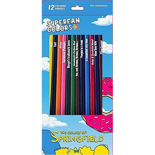 Juego de lápices de colores Los Simpsons - SUPERFAN Colors