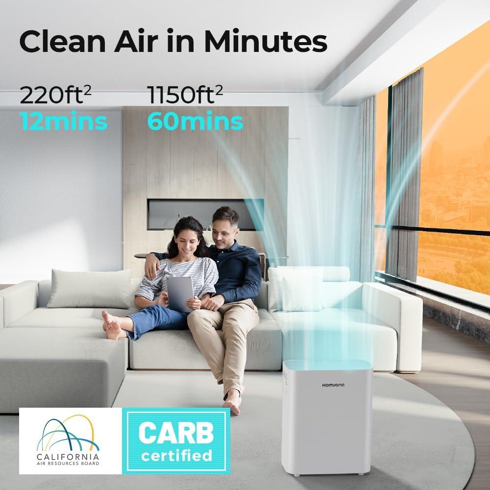 Purificador de Aire Homvana H211S HEPA para 116 m²