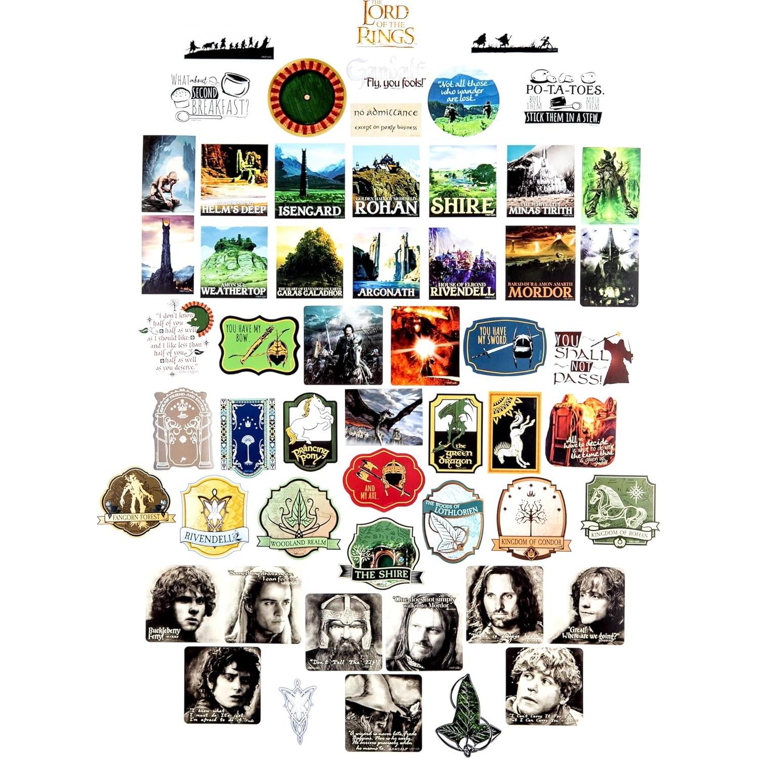 Calcomanías El Señor de los Anillos CON*QUEST 60 Piezas