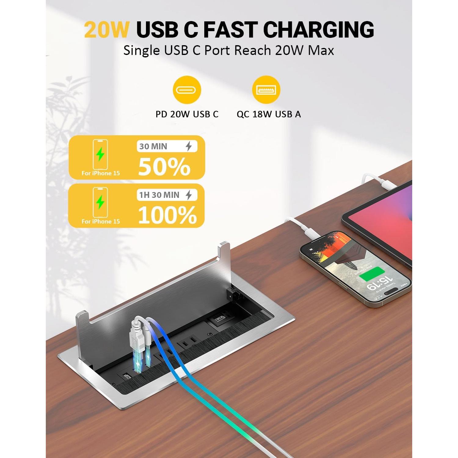 Conector de Potencia Kungfuking para Mesa de Conferencias 7 en 1