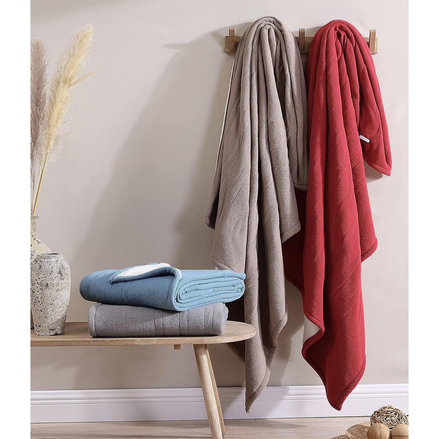 Manta Calentada Reversible Eddie Bauer 127x152 cm Ceniza