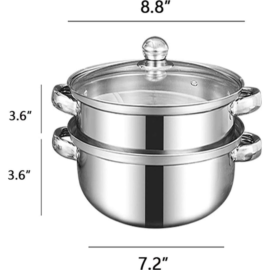 Olla Vapor Multifuncional Puluru 3 Cuartos Acero Inoxidable