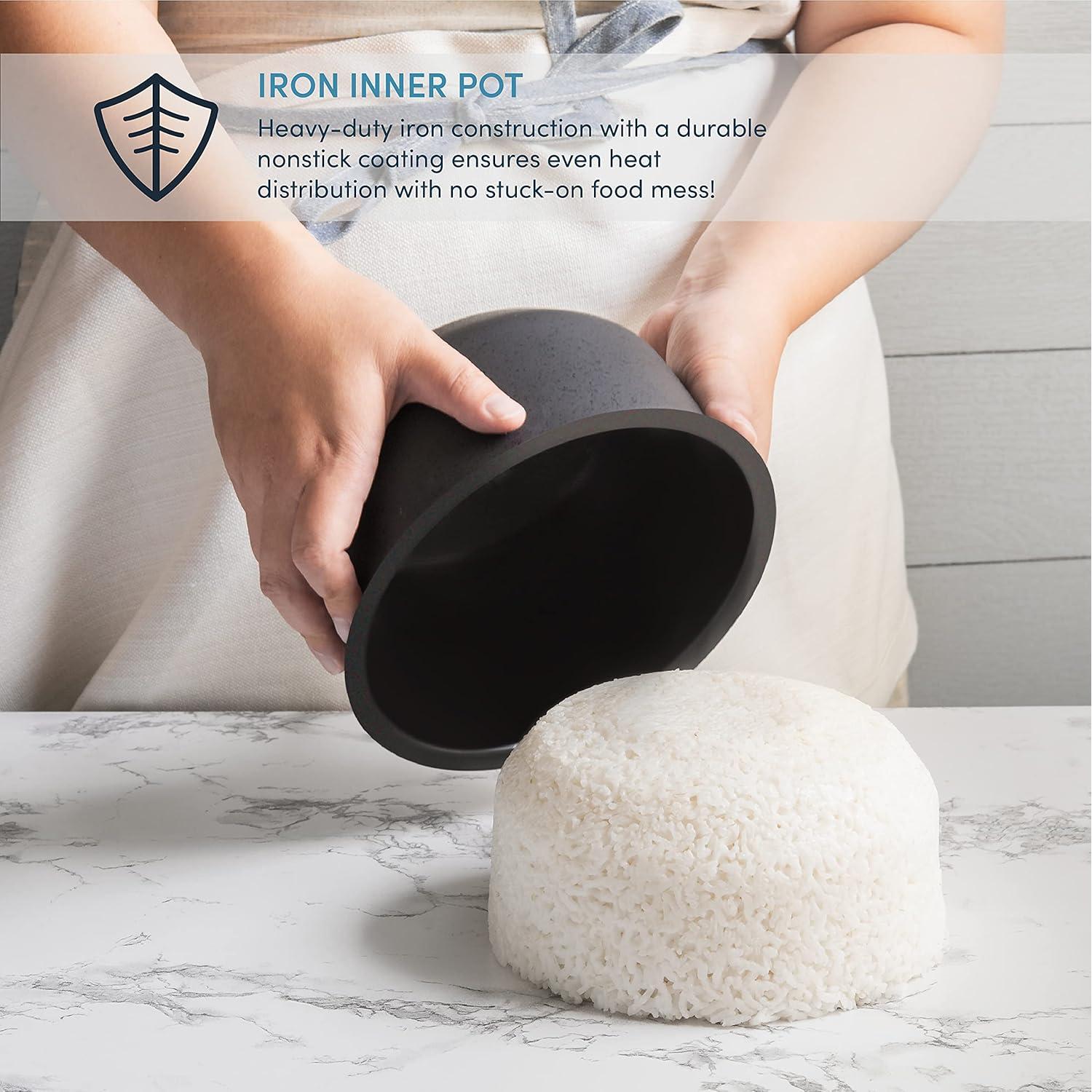 Cocedor de Arroz AROMA ARC-7606B 12 Tazas 3Qt Negro