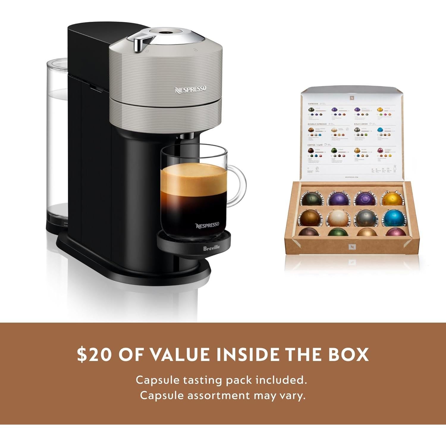 Cafetera y Espresso Nespresso Vertuo Next con Espumador Aeroccino