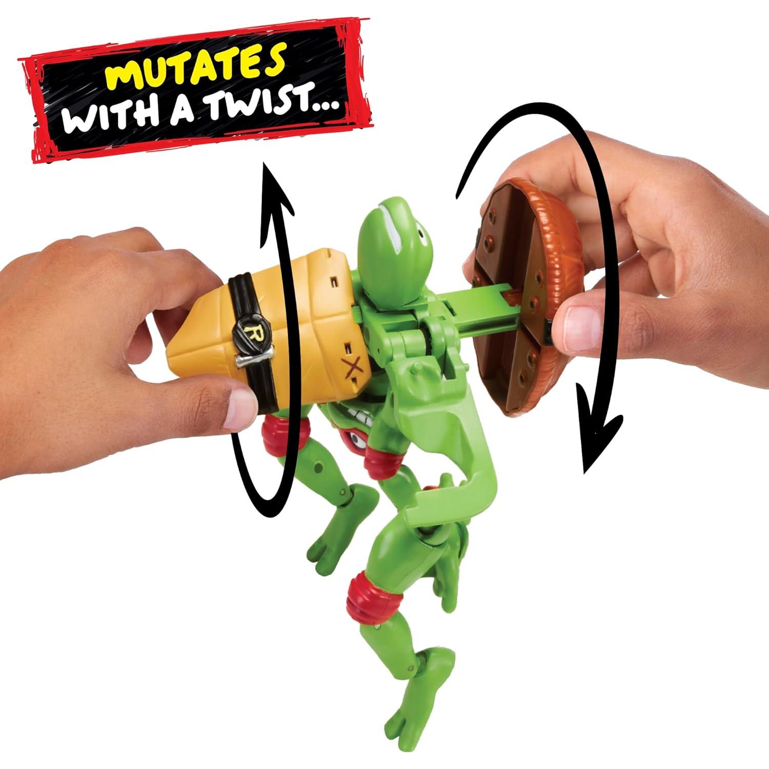 Figura Tortuga Ninja Raphael 14 cm Mutaciones Deluxe Playmates