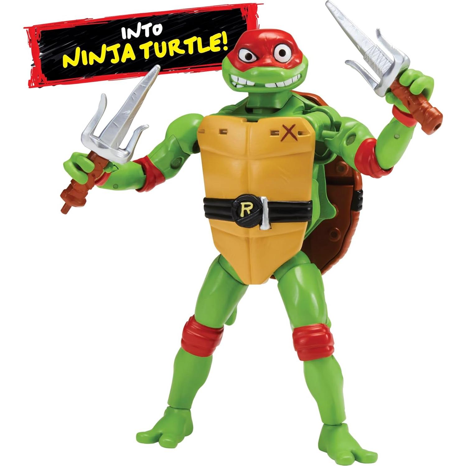 Figura Tortuga Ninja Raphael 14 cm Mutaciones Deluxe Playmates