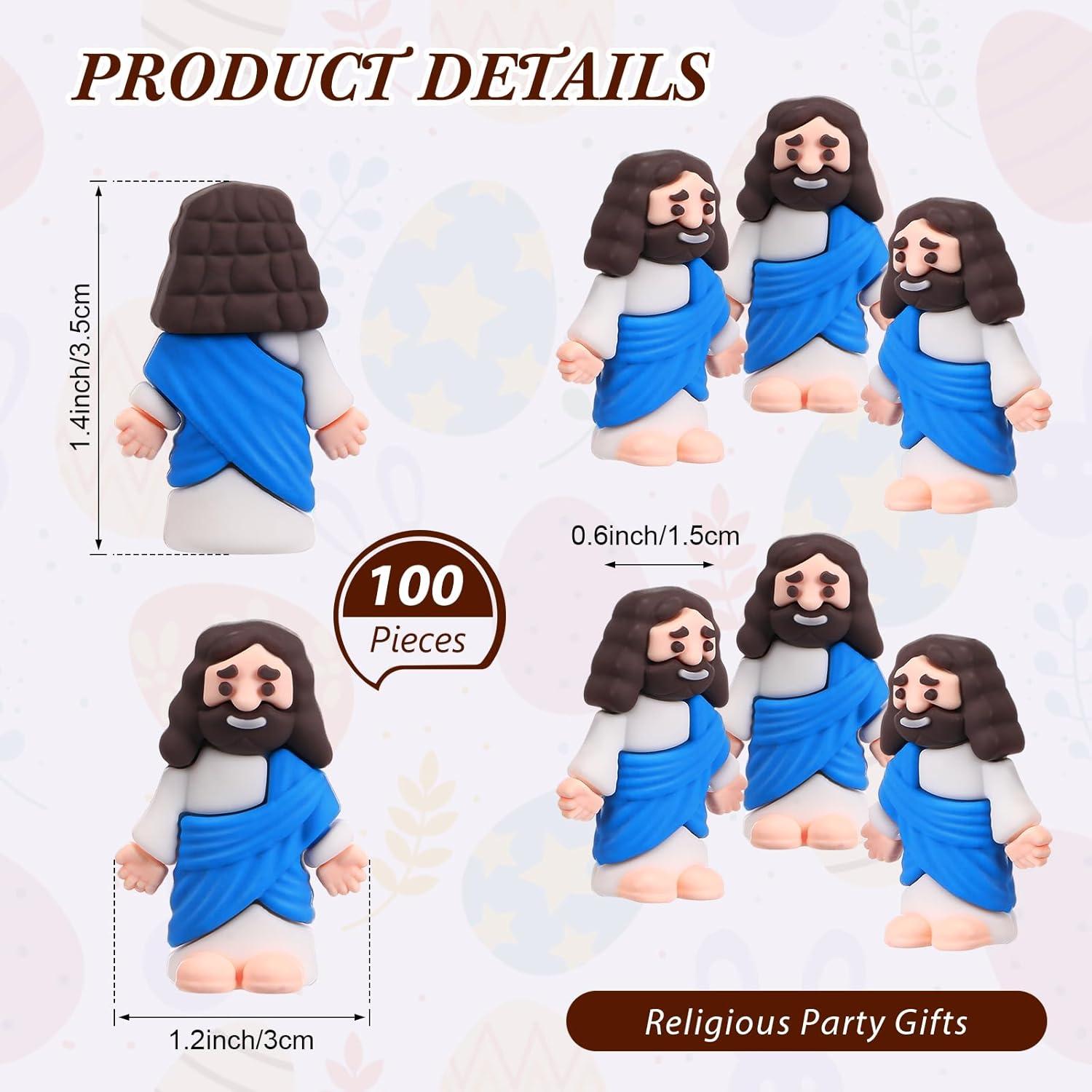 Bememo 100 Figuras de Jesús de Goma para Fiestas Religiosas
