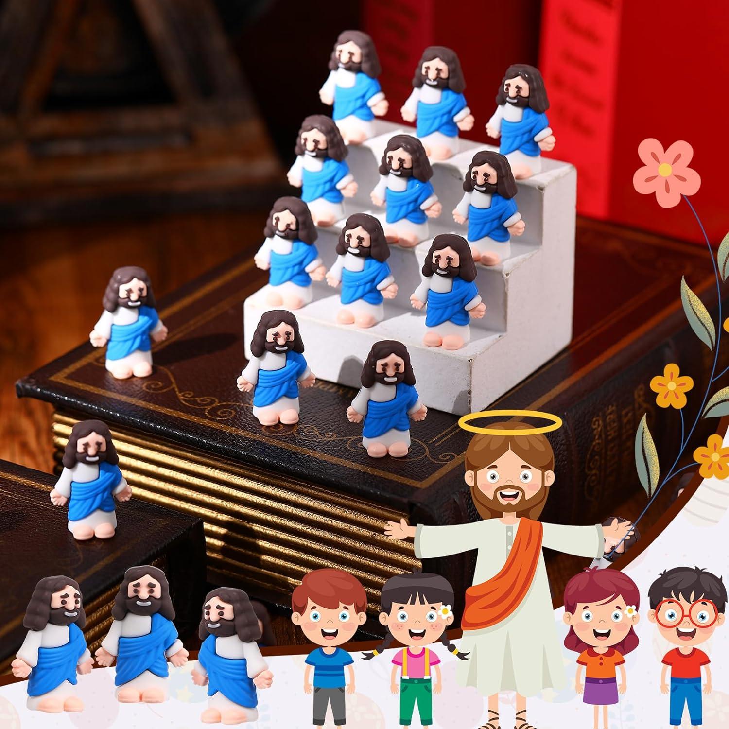 Bememo 100 Figuras de Jesús de Goma para Fiestas Religiosas