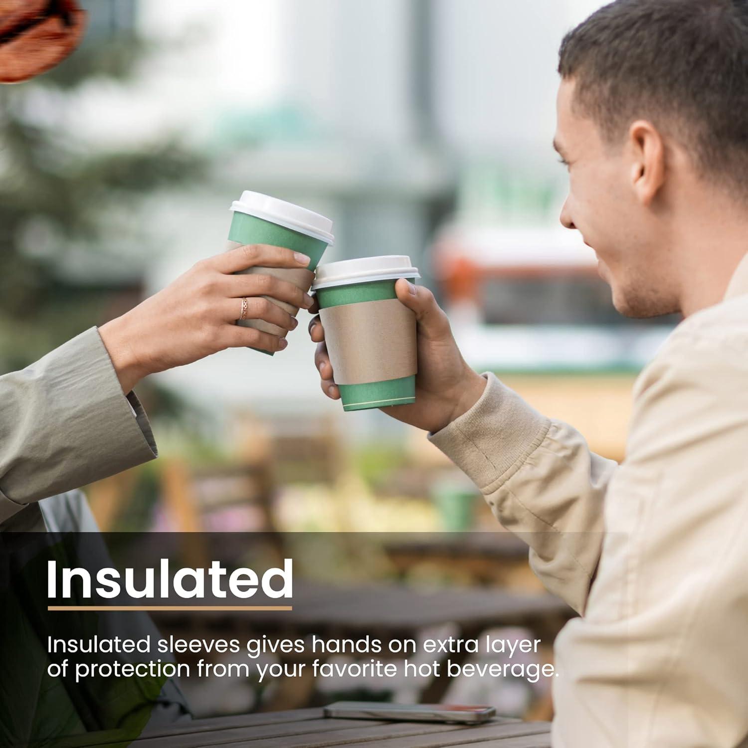 Mangas de papel kraft Homelance 100 Pcs para vasos 12-24oz