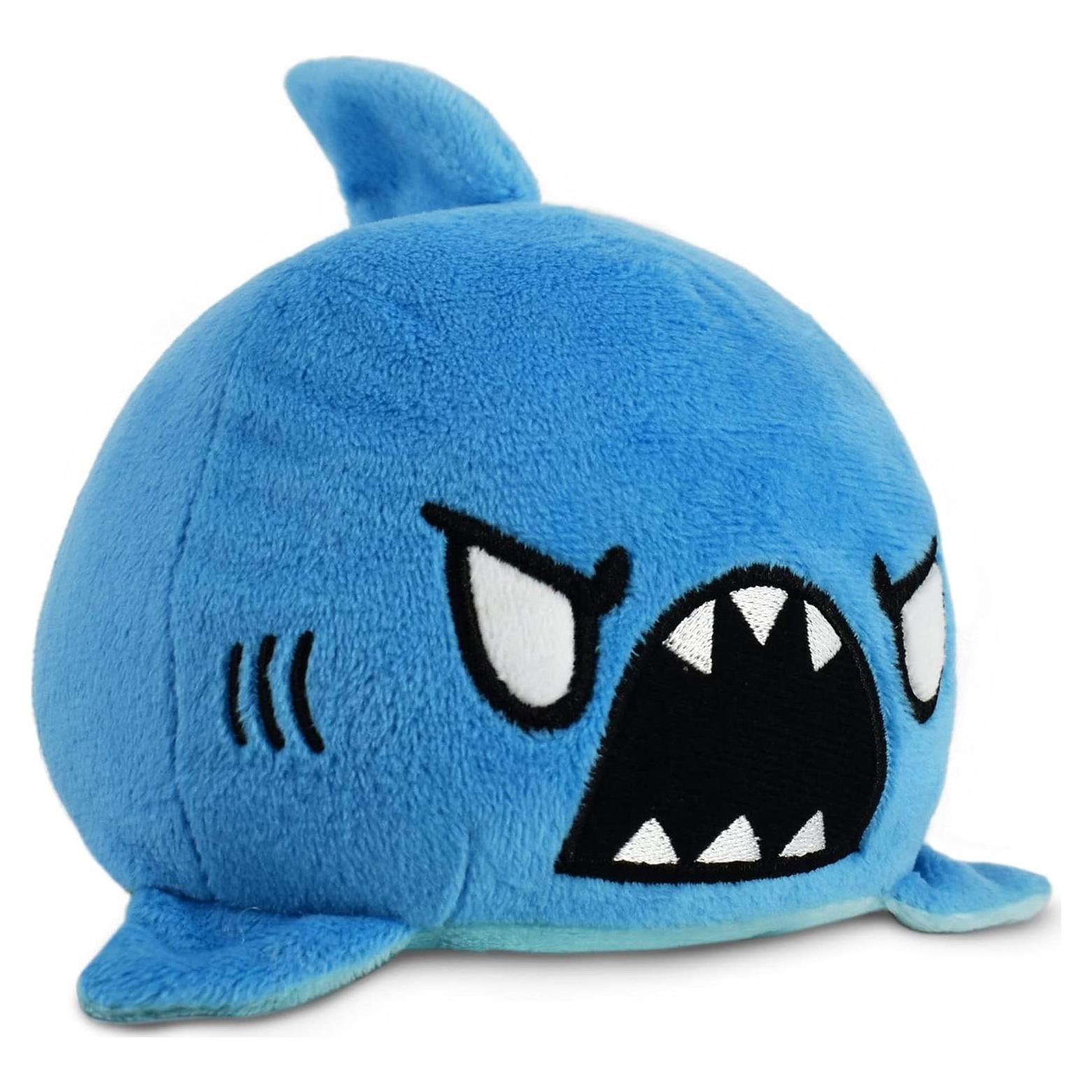 Peluche Reversible Tiburón TeeTurtle Azul 10 cm Suave
