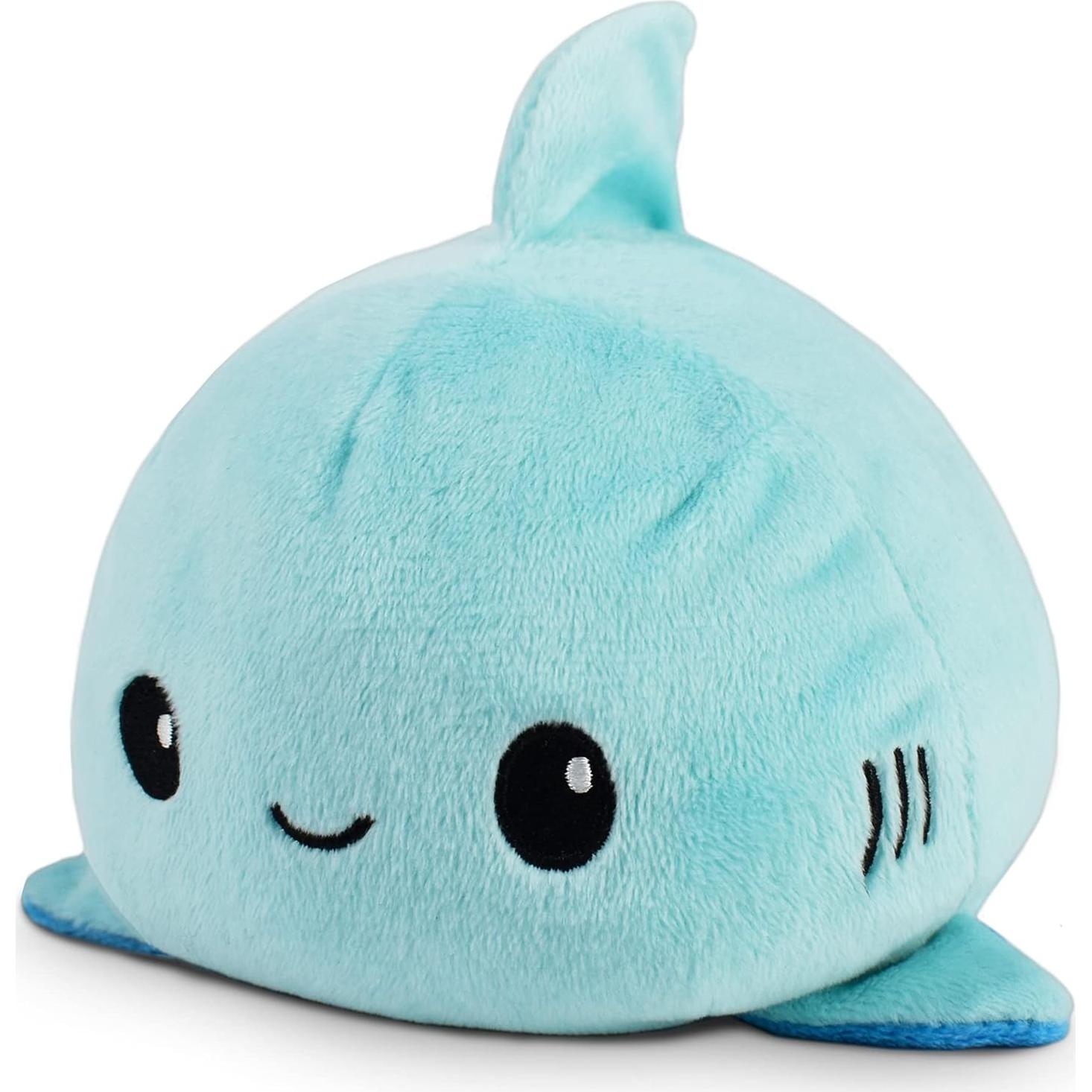 Peluche Reversible Tiburón TeeTurtle Azul 10 cm Suave