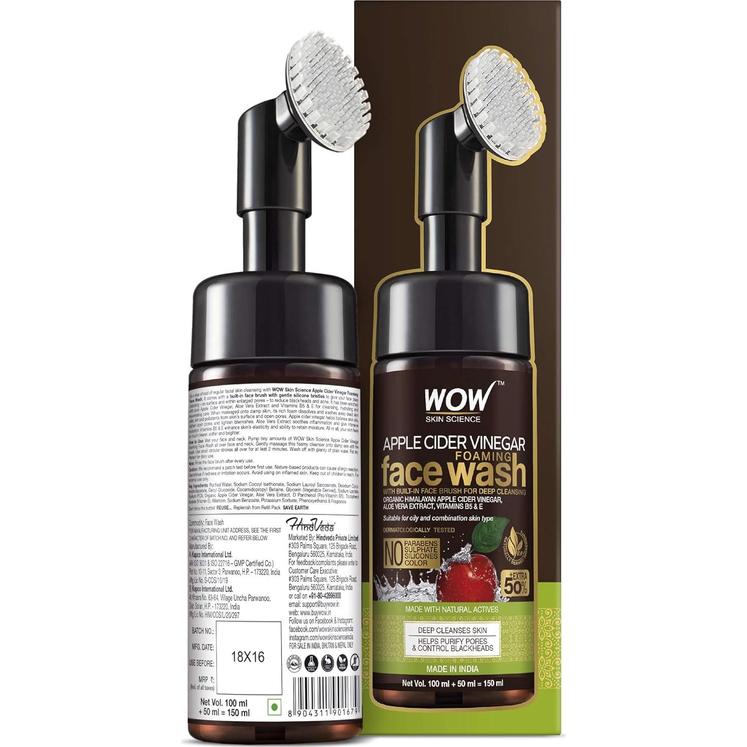 Jabón Espumoso Exfoliante WOW Skin Science 100 ml Unisex