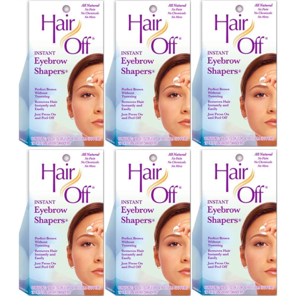 Cintas de Cera para Cejas Hair Off - Kit de 6 Unidades