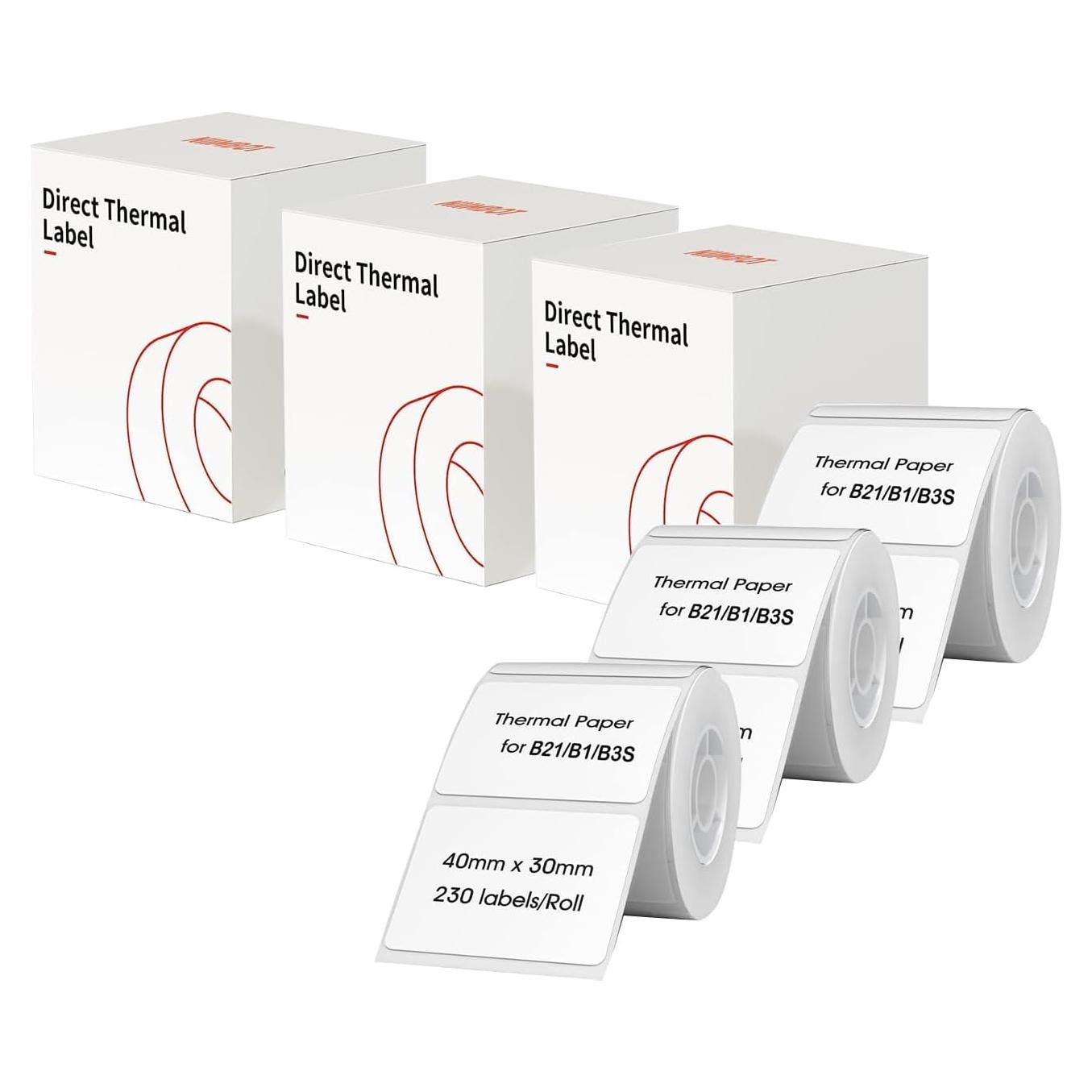 Cinta de Etiquetas INeedIt 3 Rollos 40x30mm Adhesivas