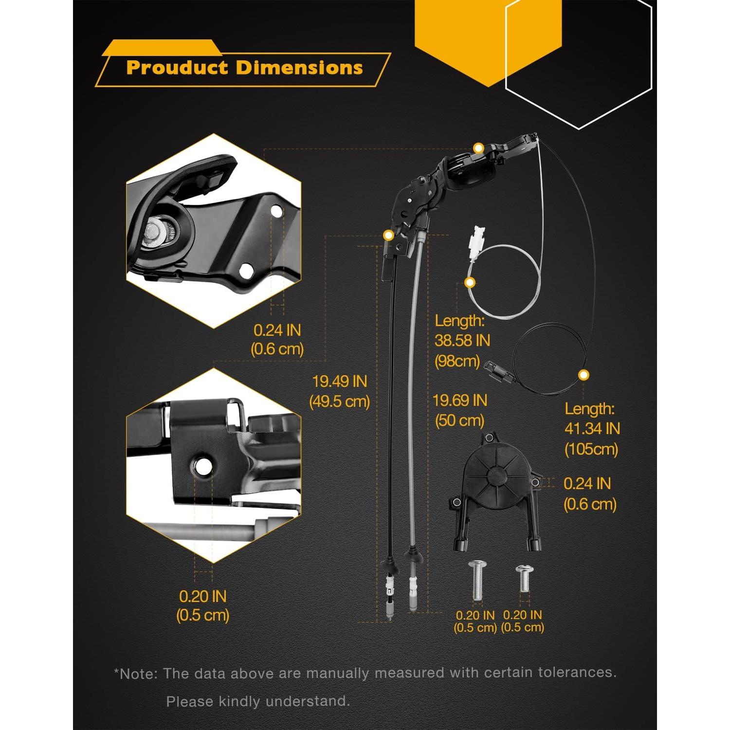 Conjunto de Cables de Puerta Deslizante Gledewen Toyota Sienna 2004-2010