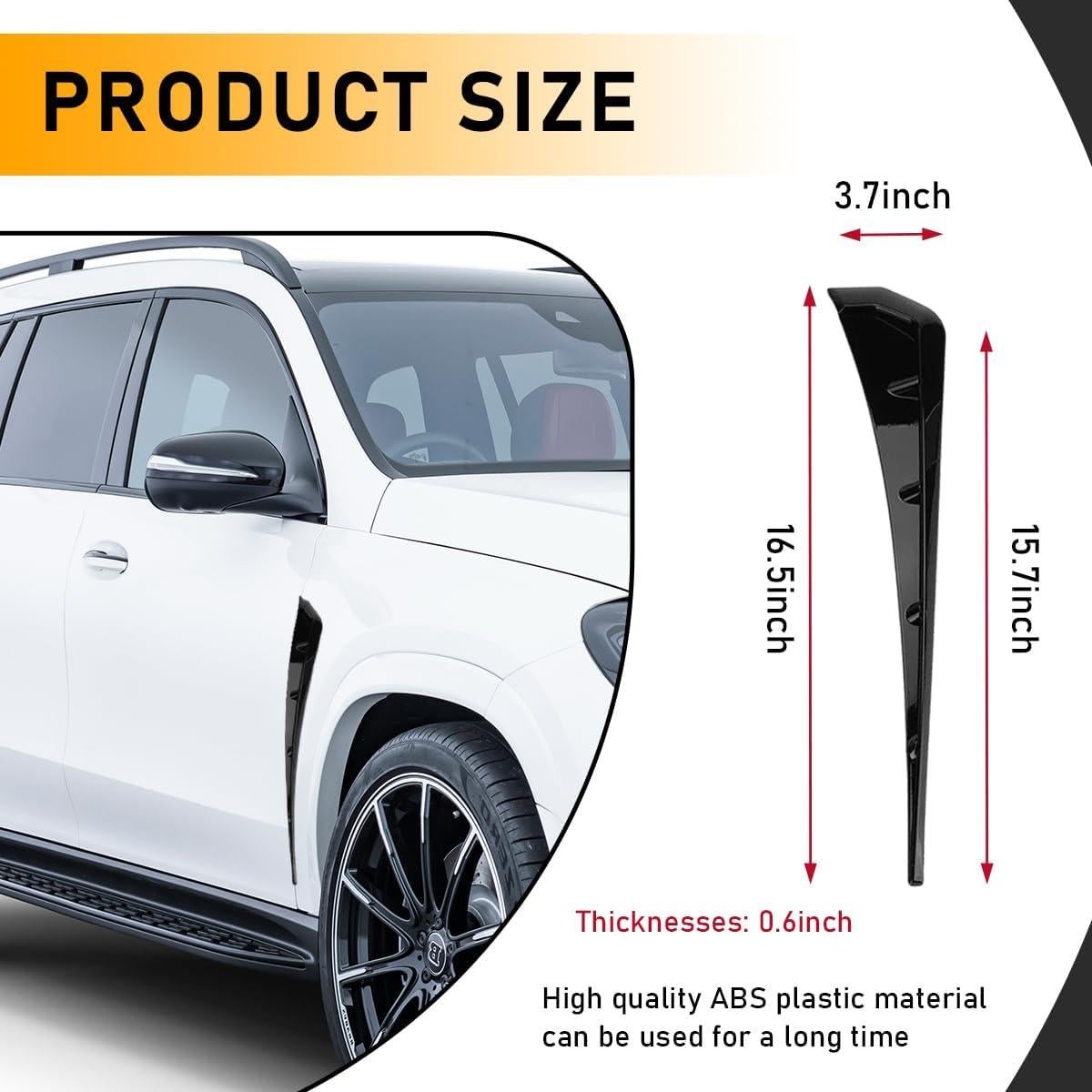 2 Ventilaciones Laterales de Guardabarros PVC Povtii 40.96x9.50cm