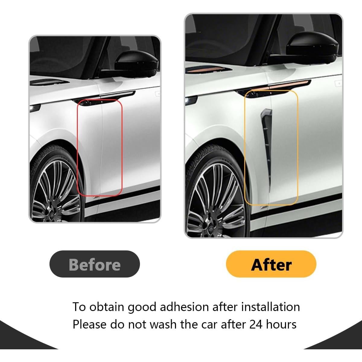 2 Ventilaciones Laterales de Guardabarros PVC Povtii 40.96x9.50cm