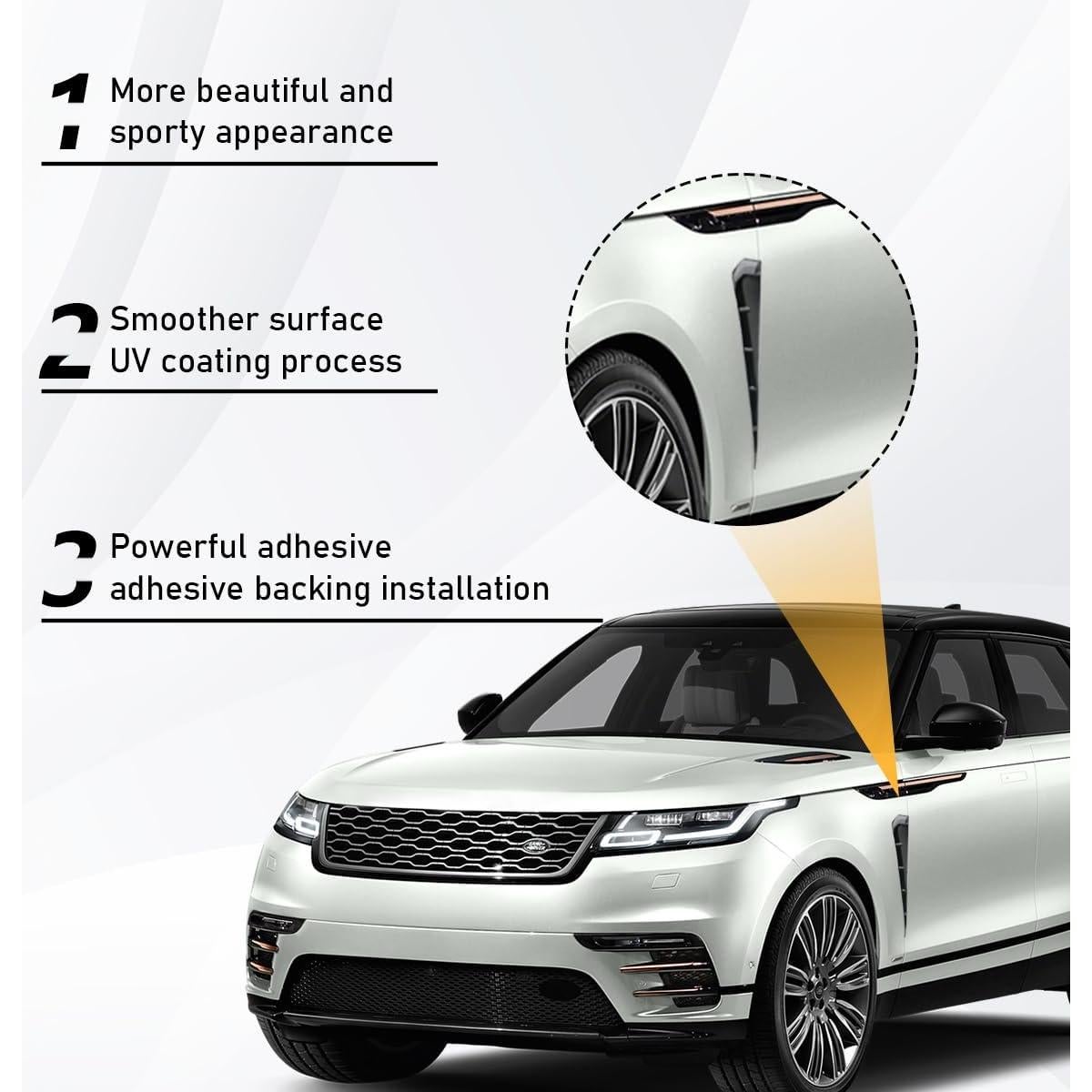 2 Ventilaciones Laterales de Guardabarros PVC Povtii 40.96x9.50cm