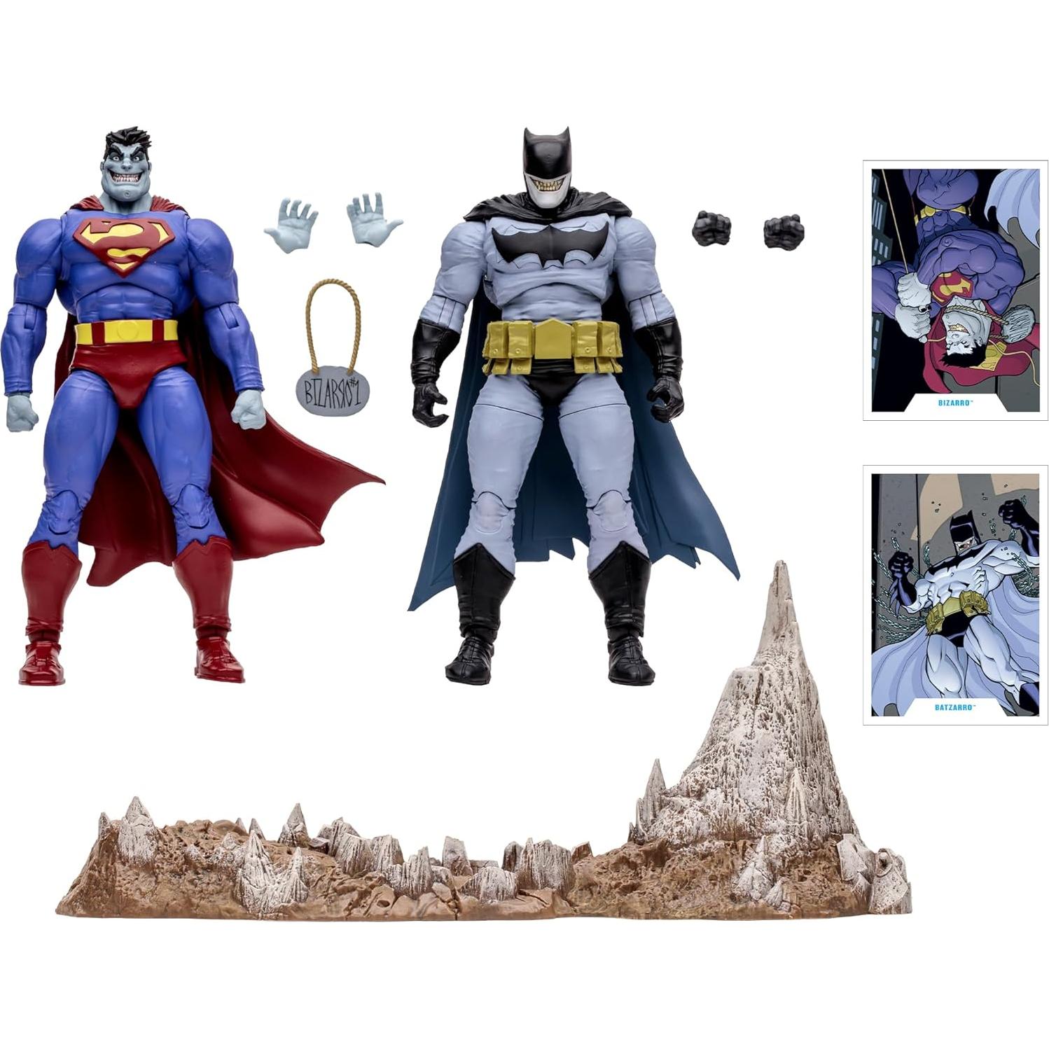 Figuras de acción McFarlane Toys Bizarro y Batzarro 2pk 7"