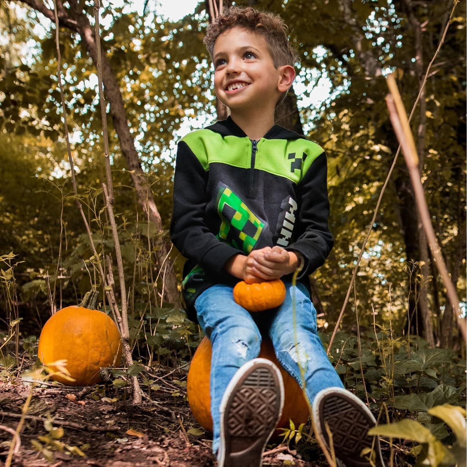 Sudadera con Capucha Minecraft Creeper Niños 4-20 Años