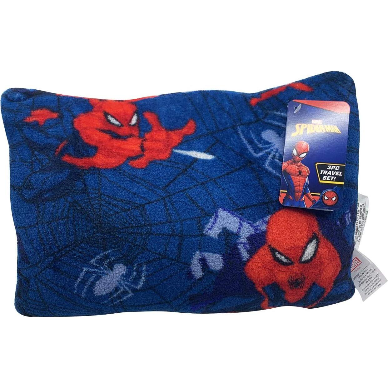 Set de Viaje Jay Franco Spiderman 3 Piezas Manta Almohada Peluche