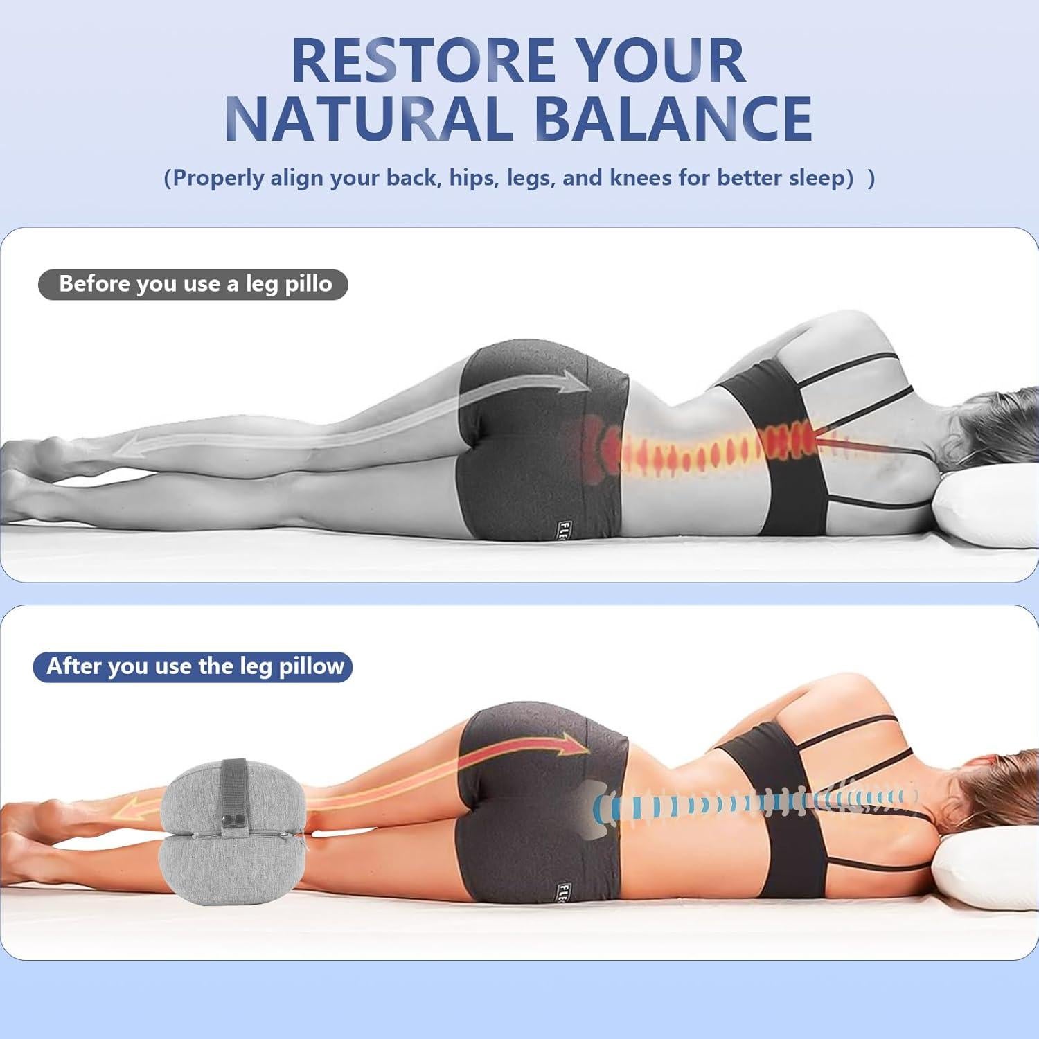 Almohada para Rodillas GINTRICANP - Espuma con Memoria Gris