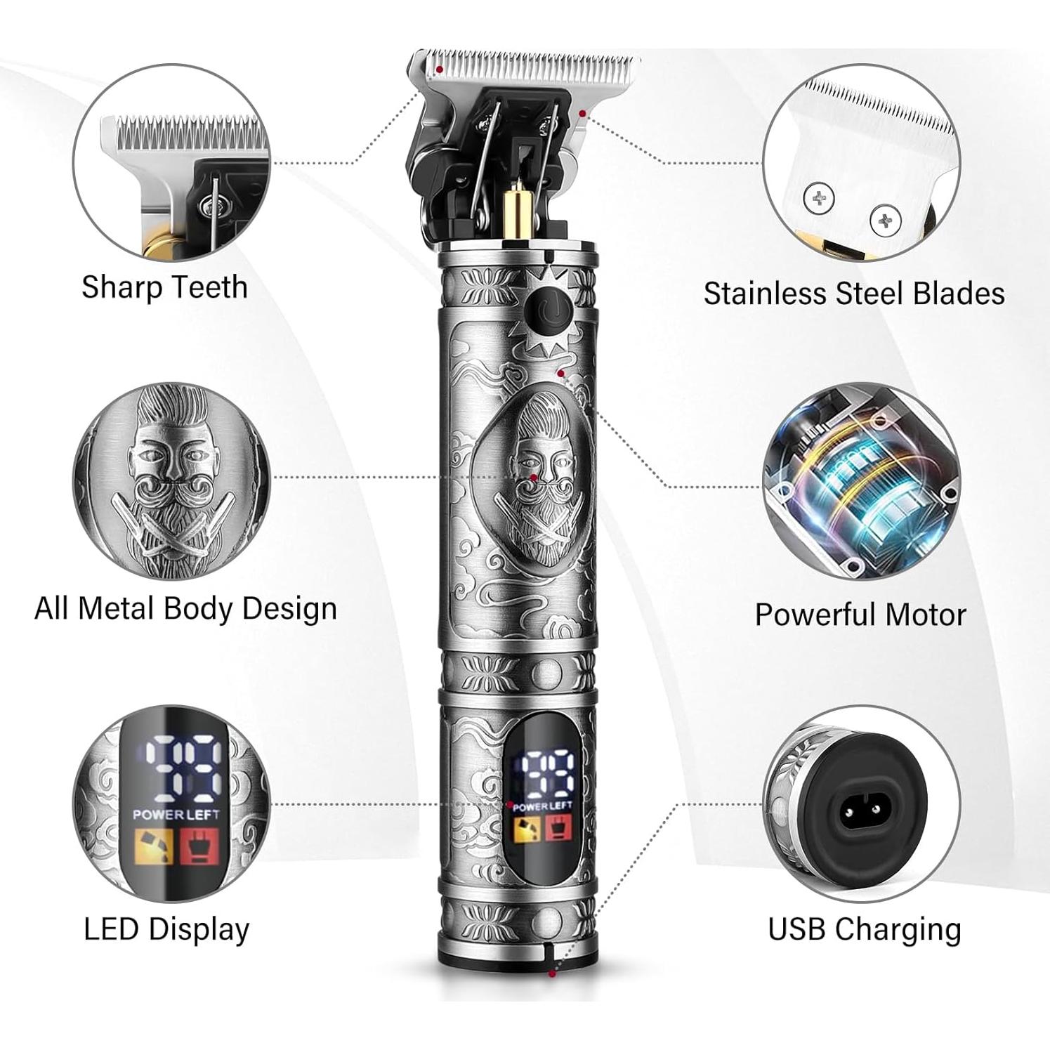 Cortapelos GSKY 740-SILVER Kit Aseo 4 en 1 Profesional