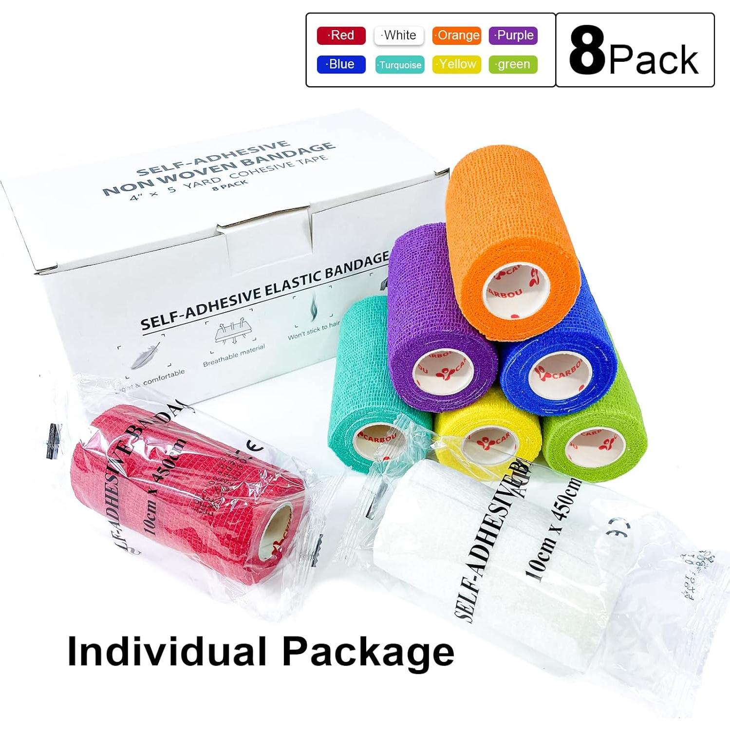 Venda Autoadhesiva Elástica CARBOU 8 Colores 10.16 cm x 4.57 m