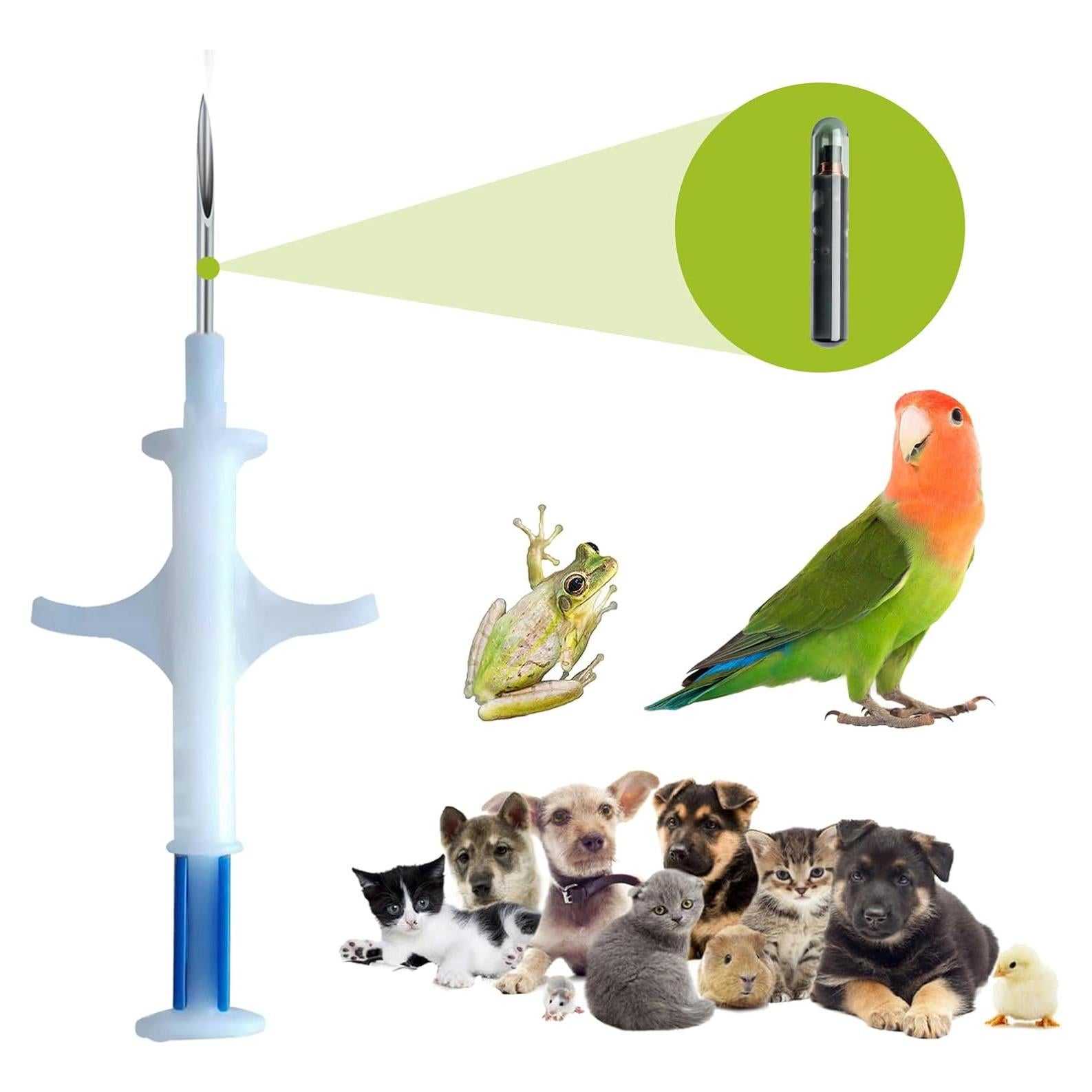 Microchips de Identificación para Mascotas Manruta 20 Pack 1.25x7mm