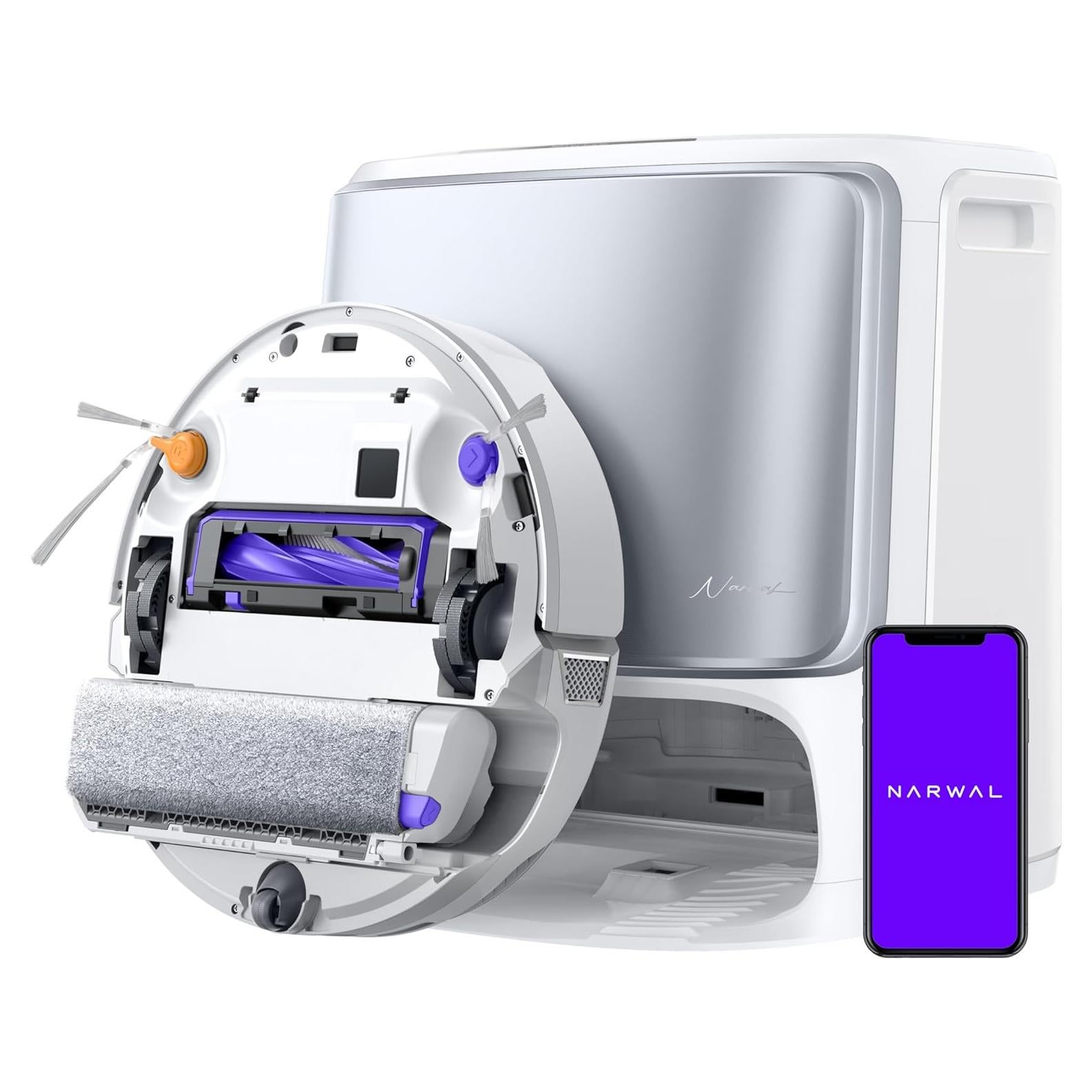 Robot Aspirador y Mopa NARWAL Flow, Succión 22,000 Pa, AI